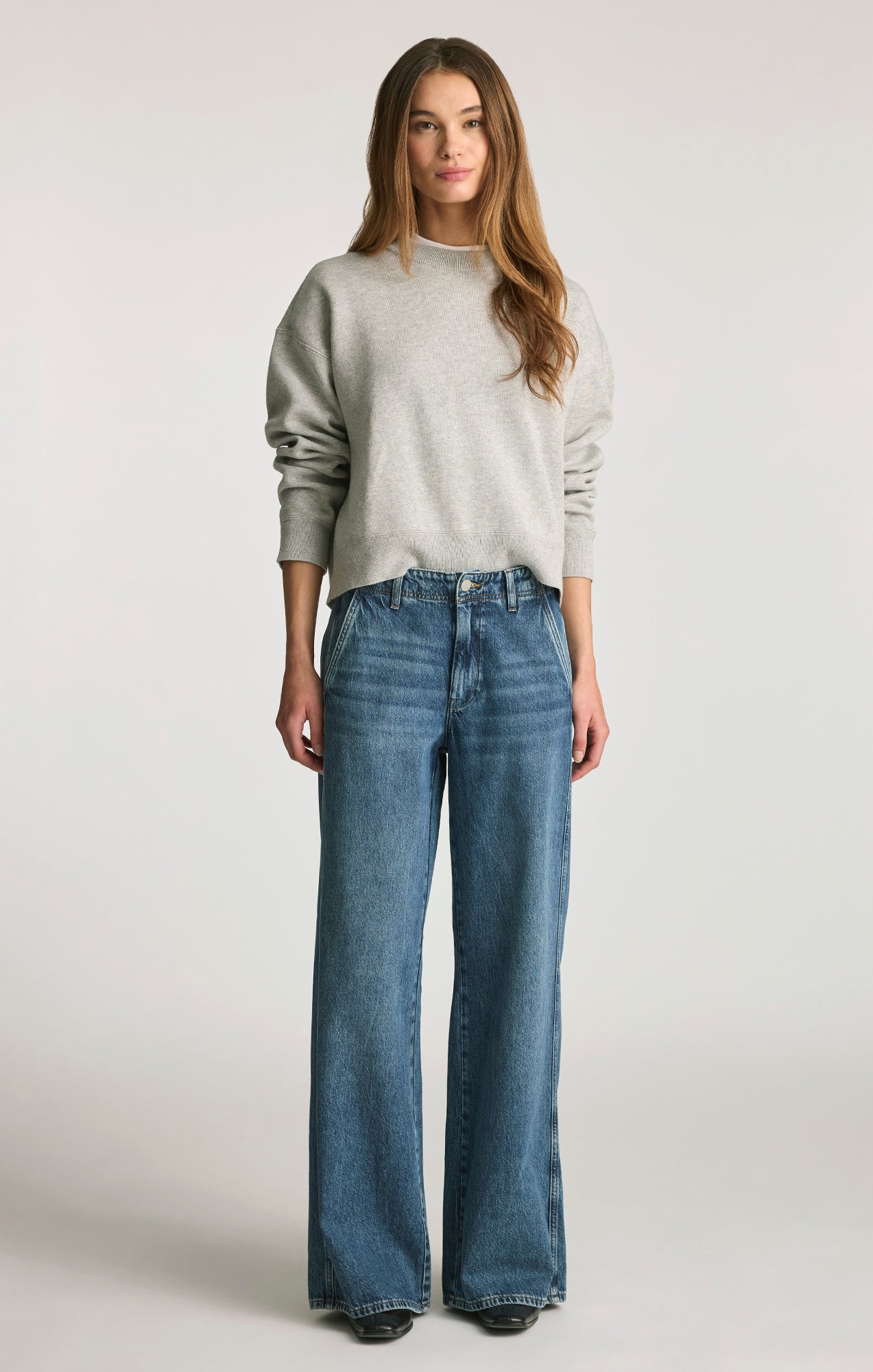 Mavi Women's Siena Chino Wide Leg In Dark Shaded Well Blue – Mavi