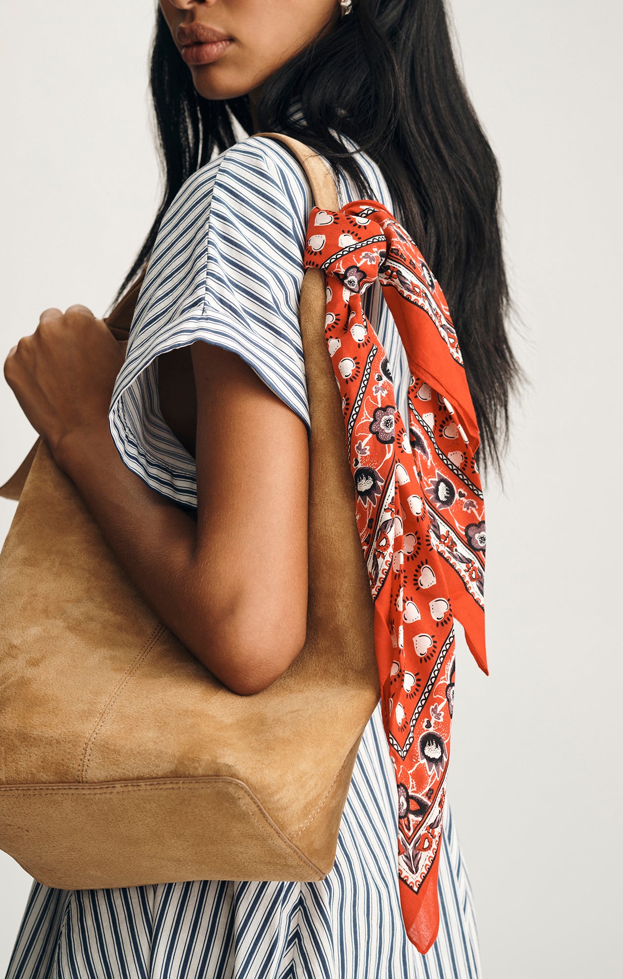 PAISLEY PRINT BANDANA IN EQUESTRIAN RED - Mavi Jeans