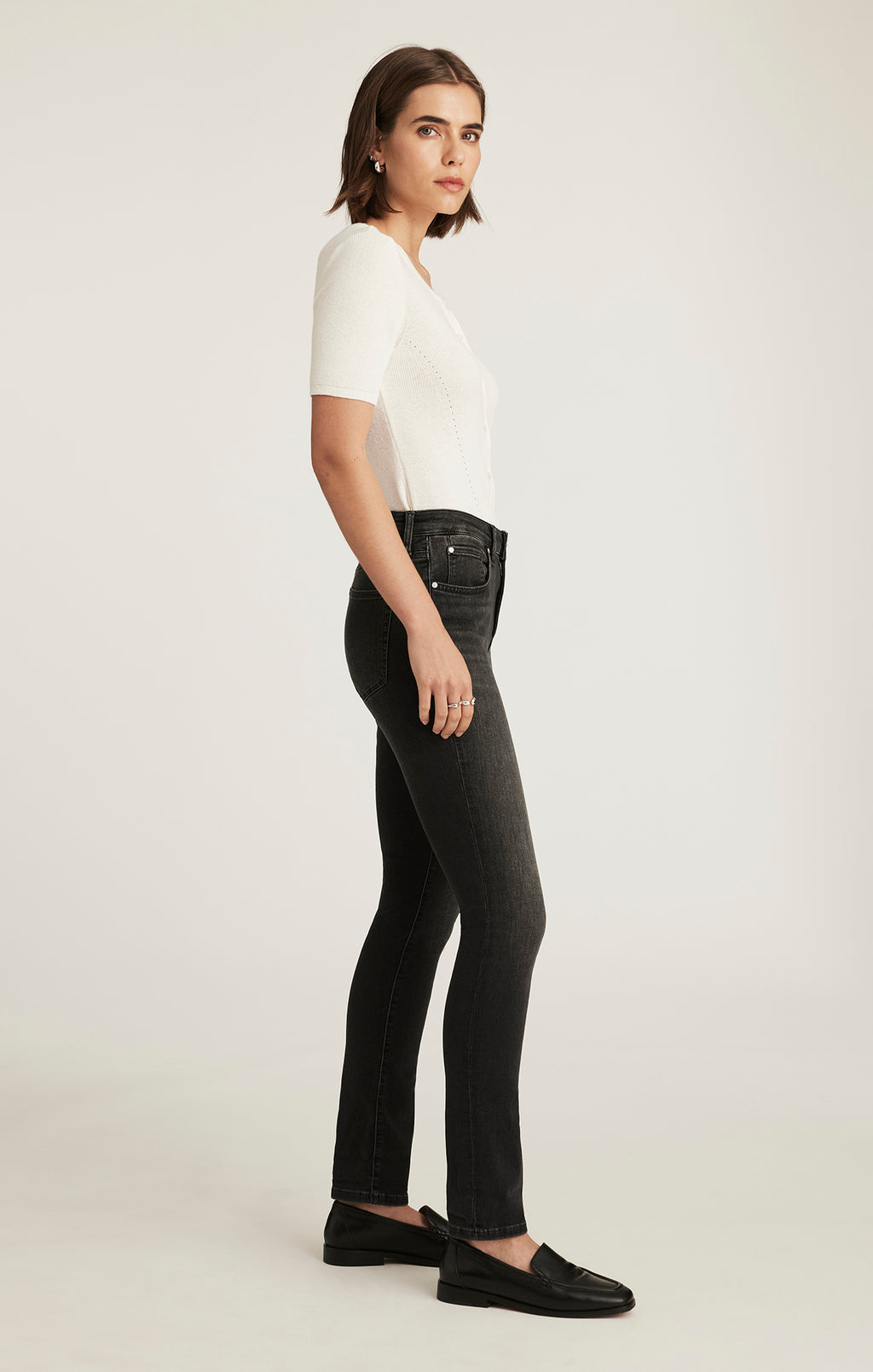 KATHLEEN SLIM BOYFRIEND IN SMOKE BRUSHED FEATHER BLUE - Mavi Jeans