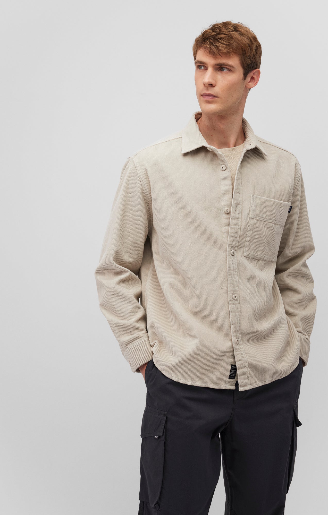 CORDUROY BUTTON-UP SHIRT IN MOONSTRUCK - Mavi Jeans