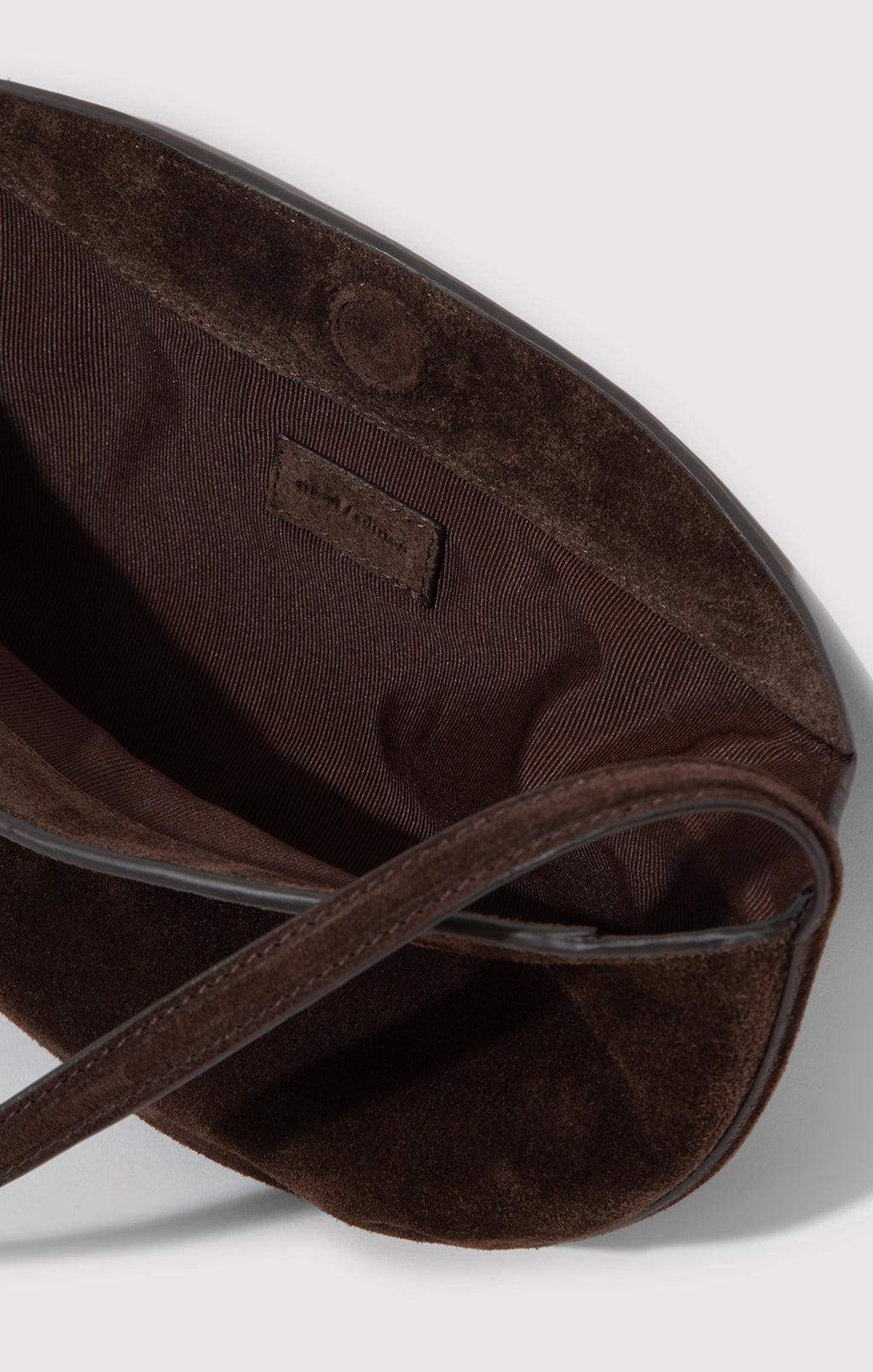 SUEDE CRESCENT BAG IN TORTOISE SHELL