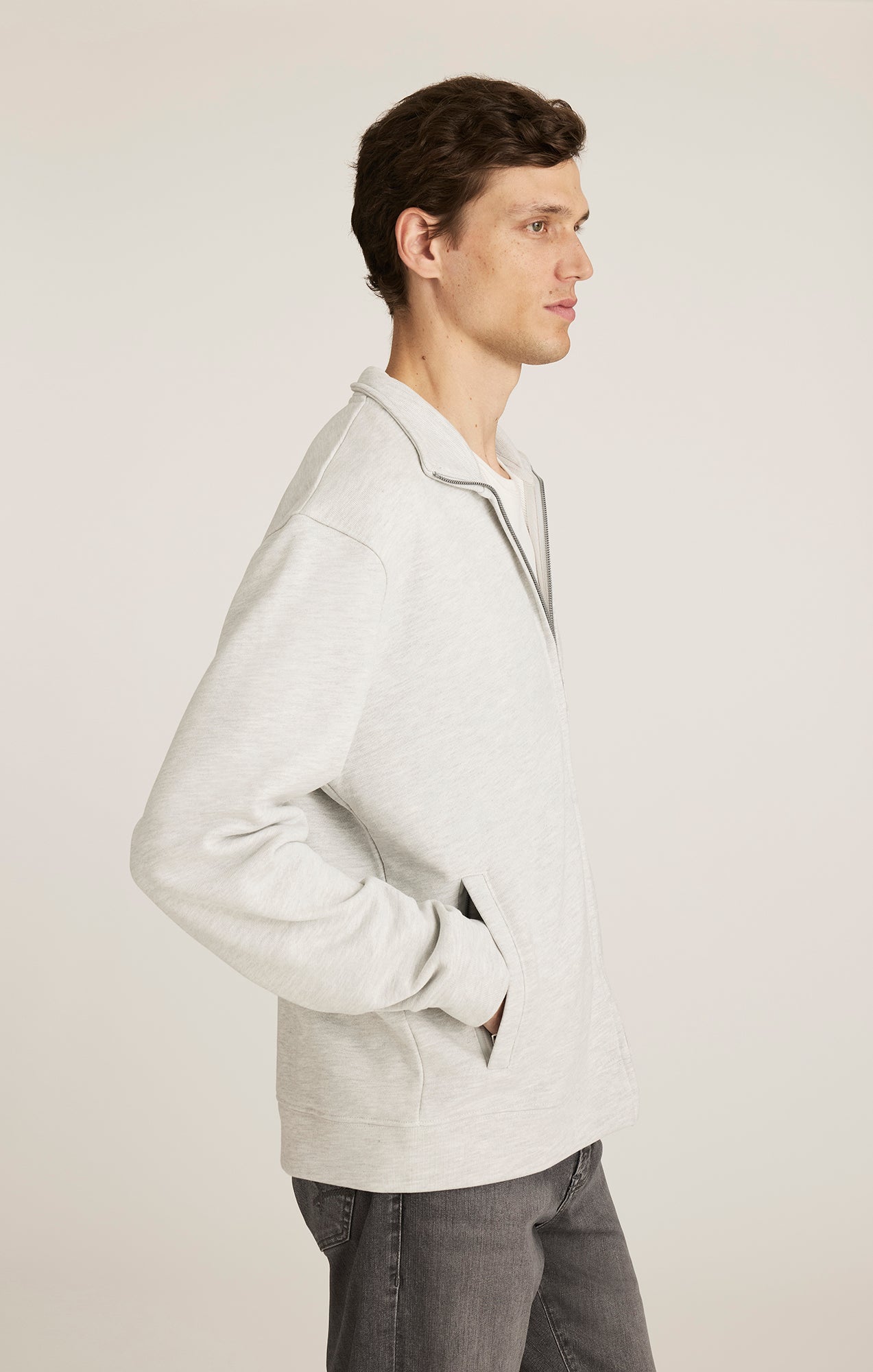 EDITION FULL ZIP SWEATSHIRT IN KAR MELANGE - Mavi Jeans