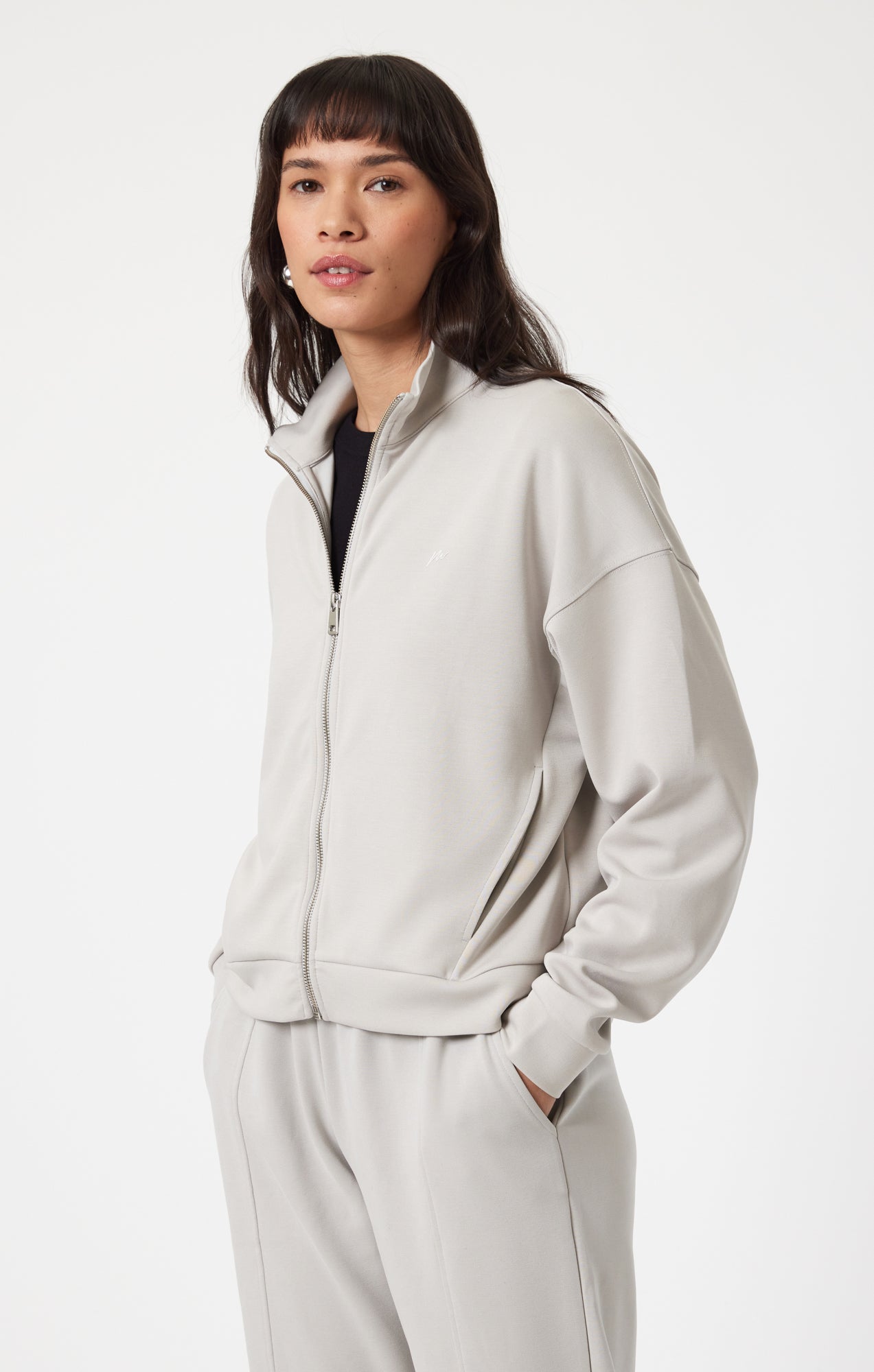 FULL ZIP JACKET IN GRAY VIOLET - Mavi Jeans