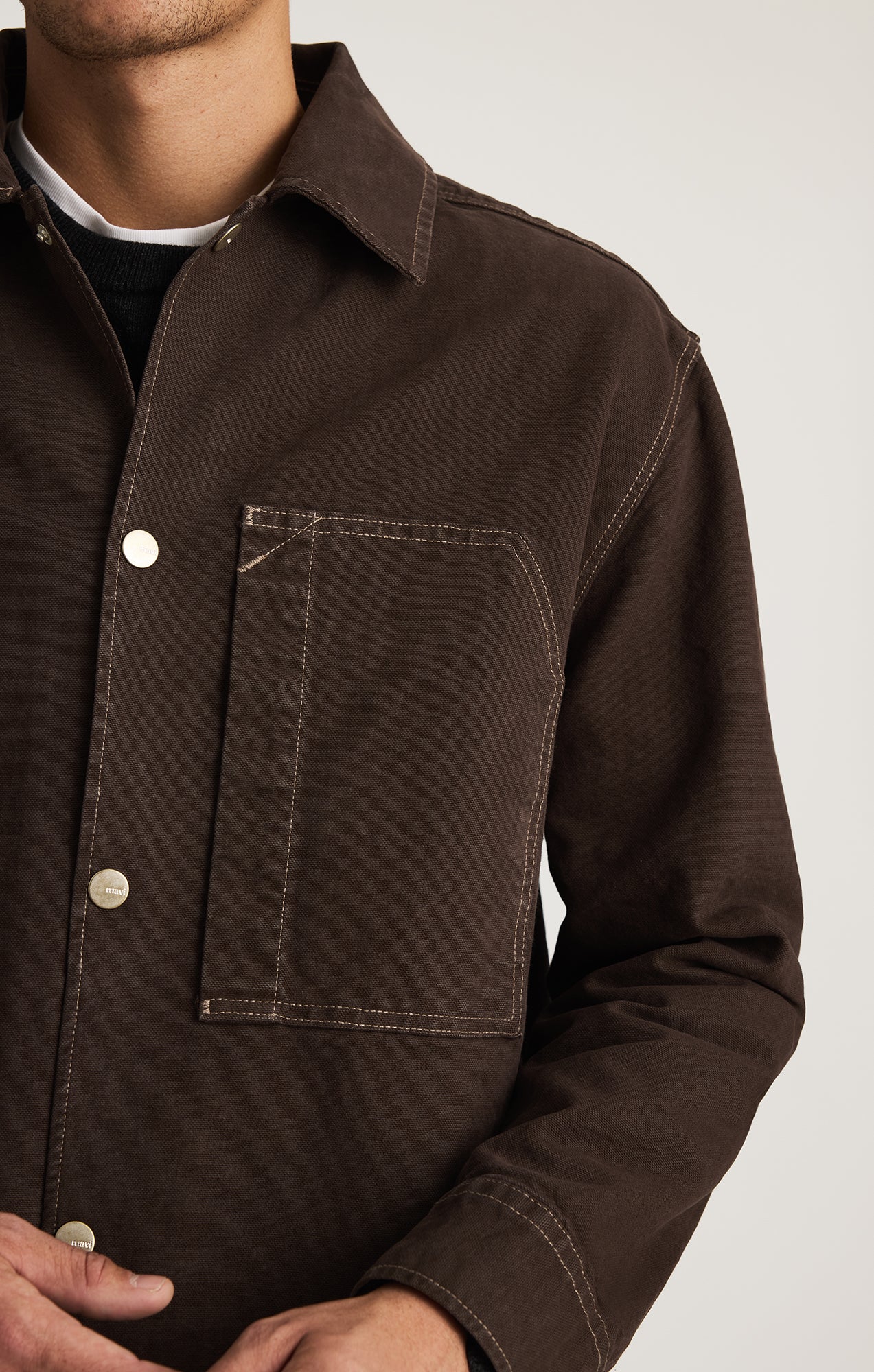 ONE POCKET OVERSHIRT IN AFTER DARK