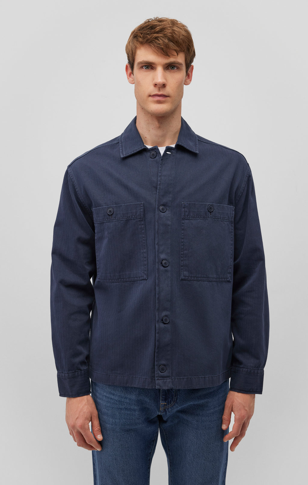 DOUBLE POCKET BUTTON-UP SHIRT IN INDIA INK - Mavi Jeans