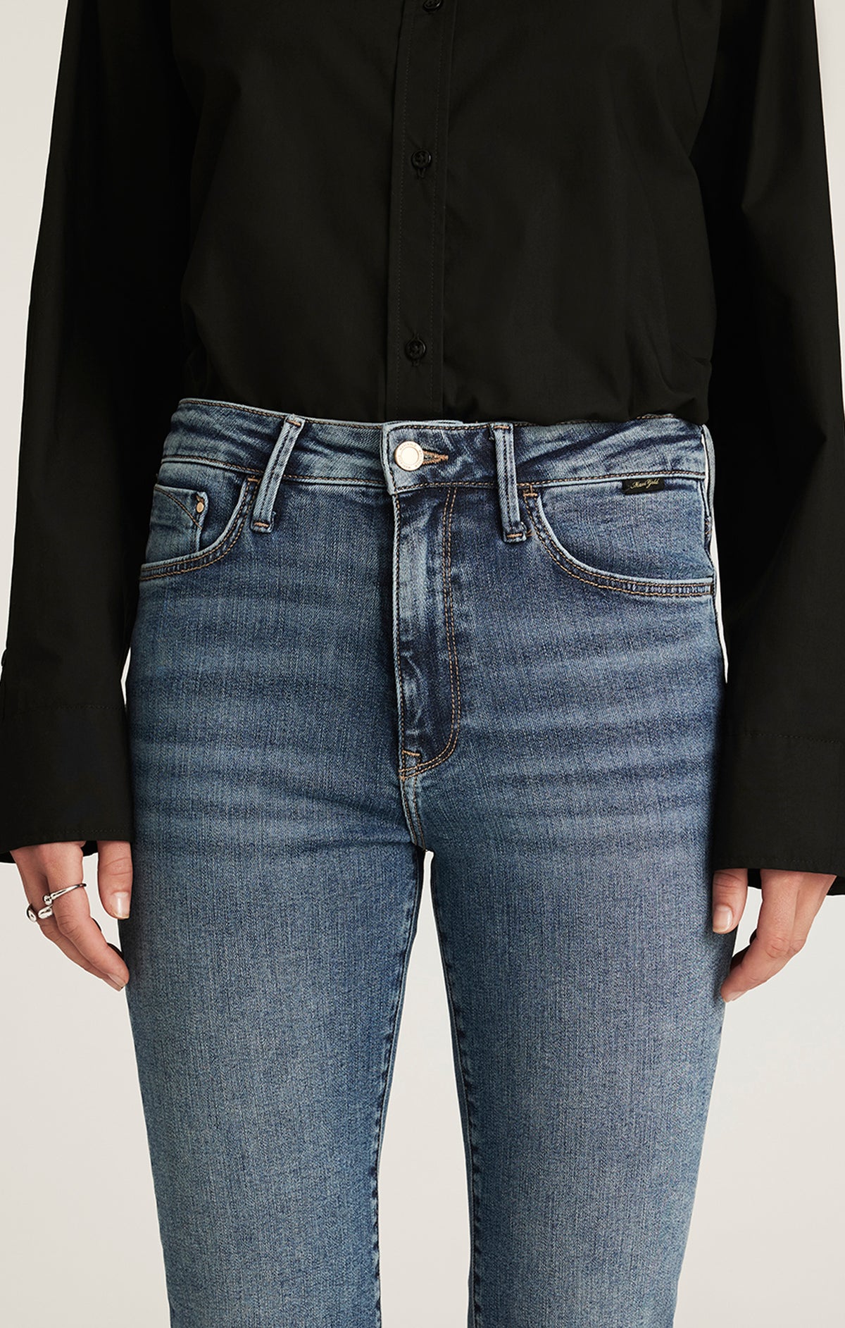 KENDRA STRAIGHT LEG IN MID BRUSHED GOLD PREMIUM - Mavi Jeans