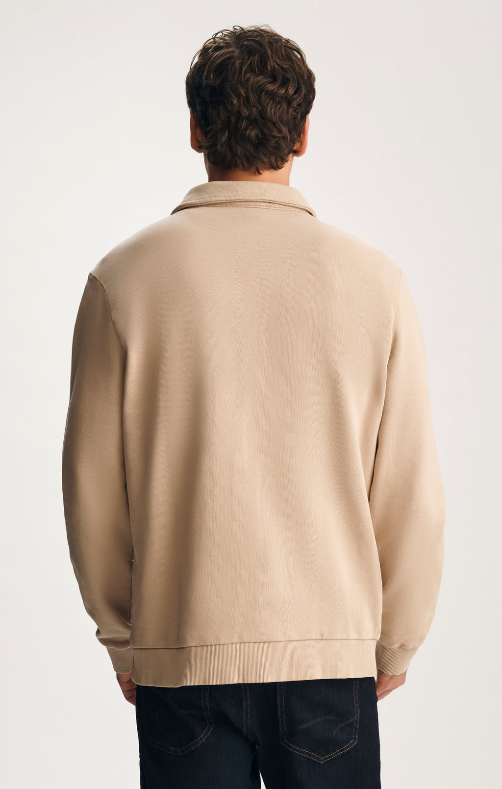 POLO SWEATSHIRT IN FEATHER GREY - Mavi Jeans