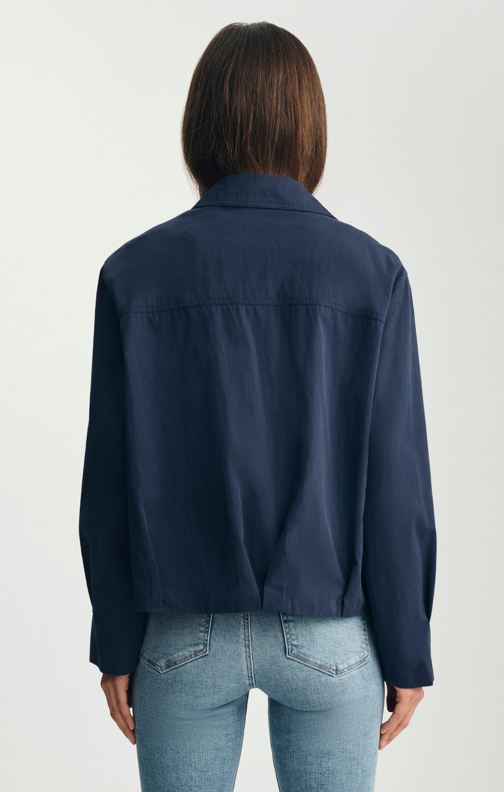 OVERSIZED ZIP JACKET IN BLACK IRIS - Mavi Jeans