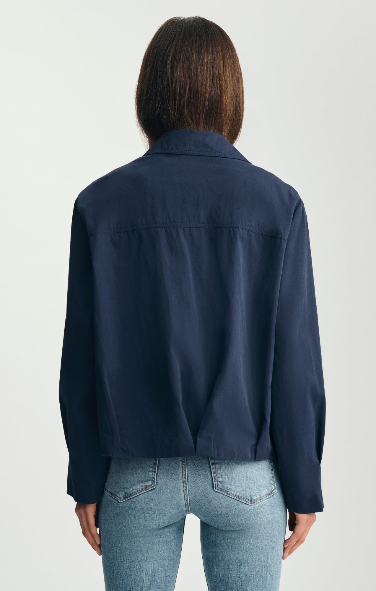 OVERSIZED ZIP JACKET IN BLACK IRIS - Mavi Jeans