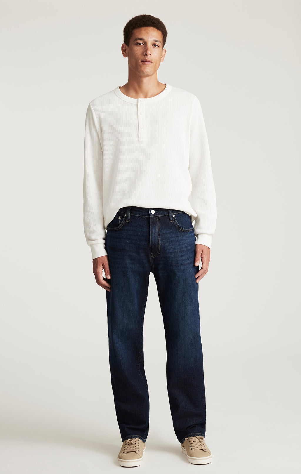 MARCEL LOOSE STRAIGHT LEG IN DEEP BRUSHED CLASSIC BLUE - Mavi Jeans