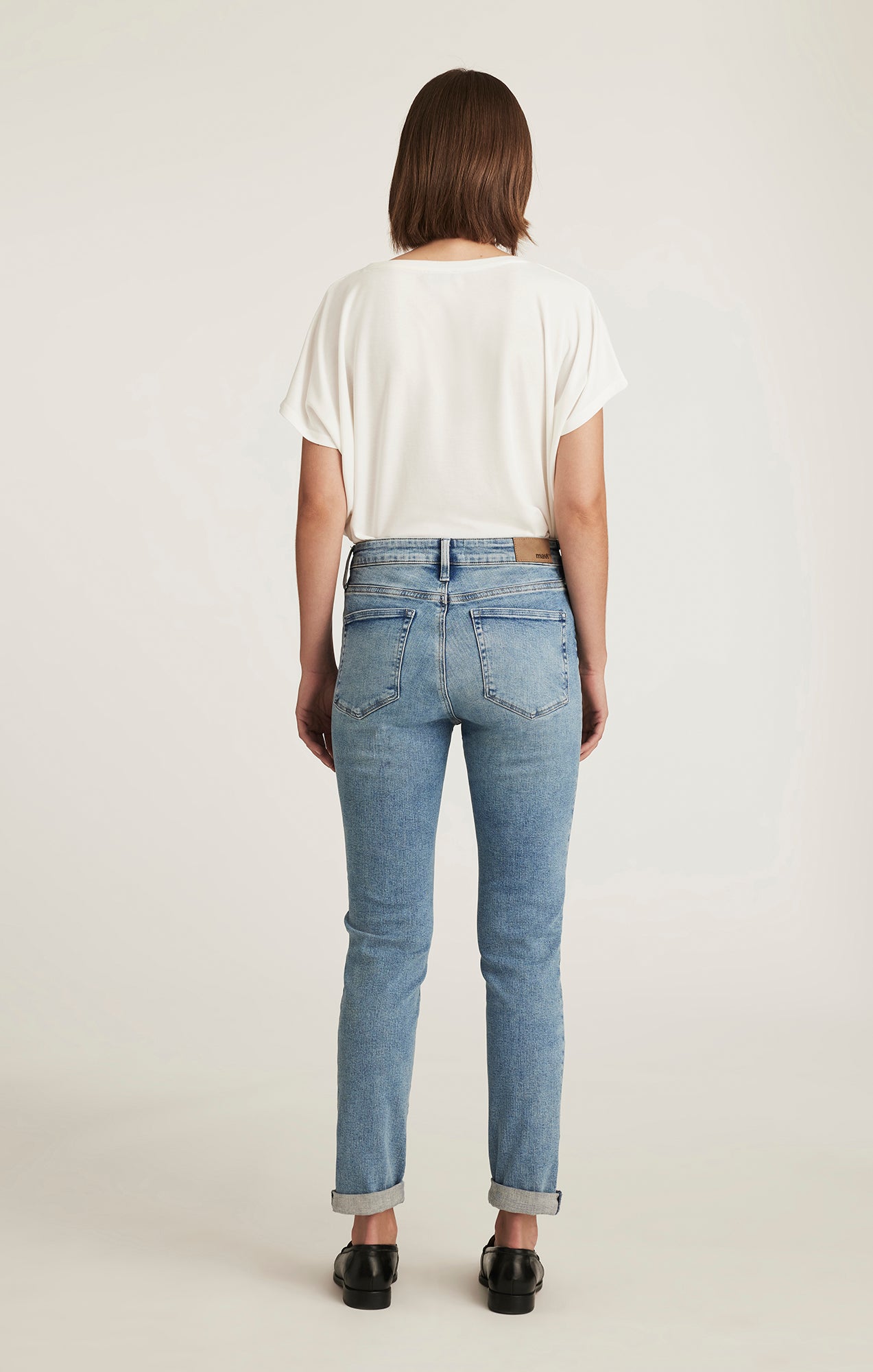KATHLEEN SLIM BOYFRIEND IN LIGHT BRUSHED FLEX BLUE - Mavi Jeans