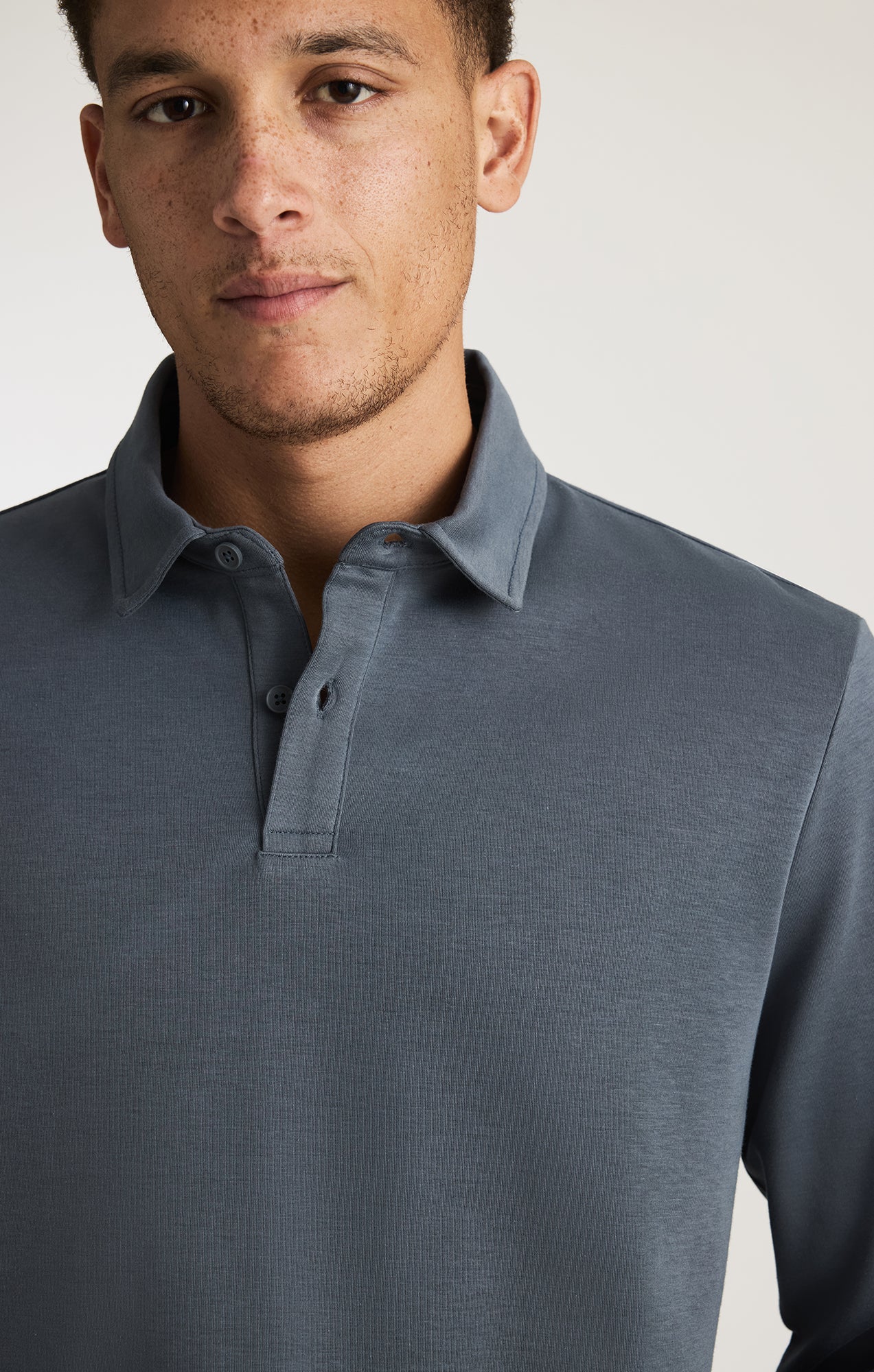 LONG SLEEVE POLO T-SHIRT IN TURBULENCE