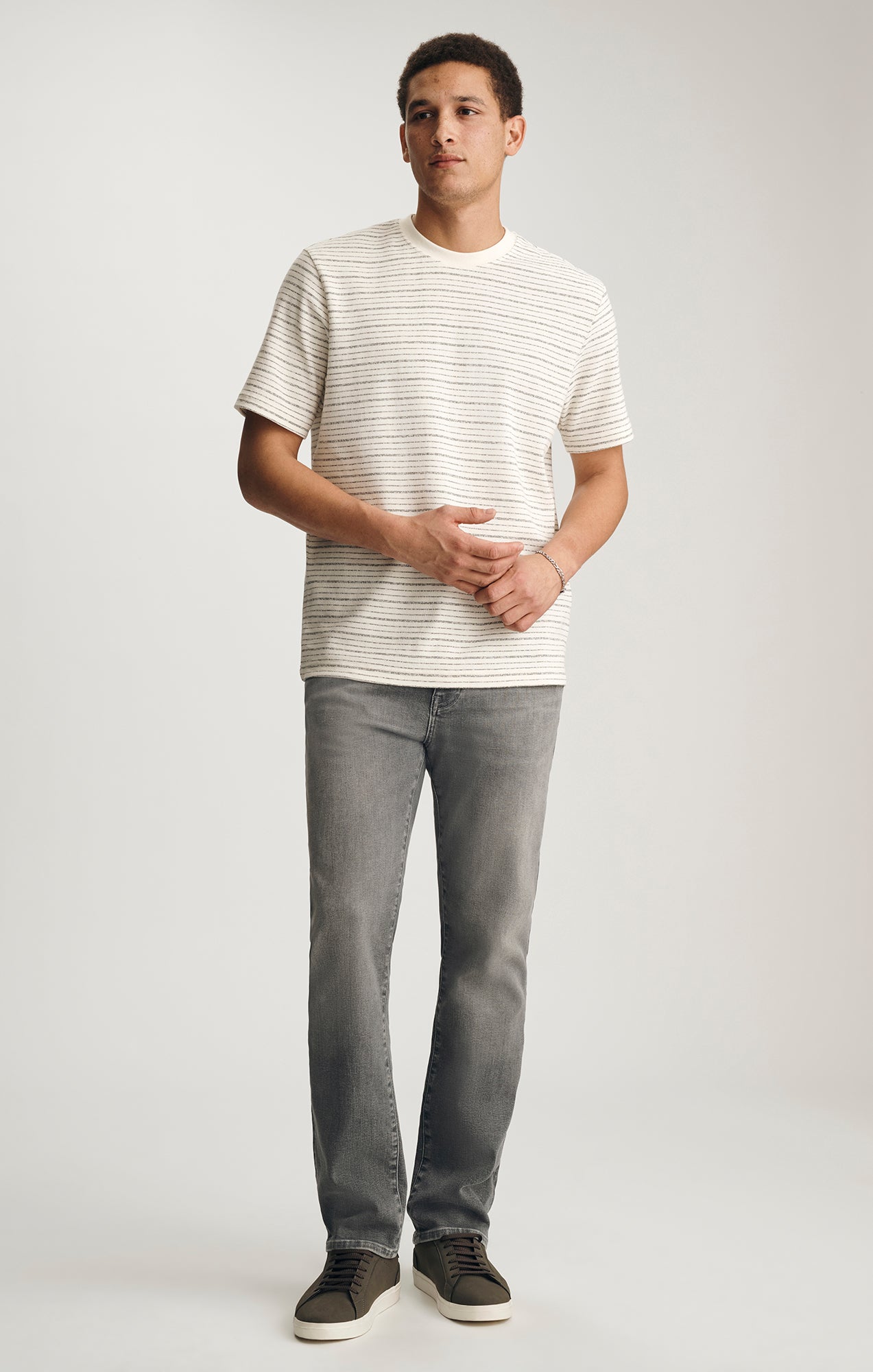 CREW NECK T-SHIRT IN ANTIQUE WHITE - Mavi Jeans