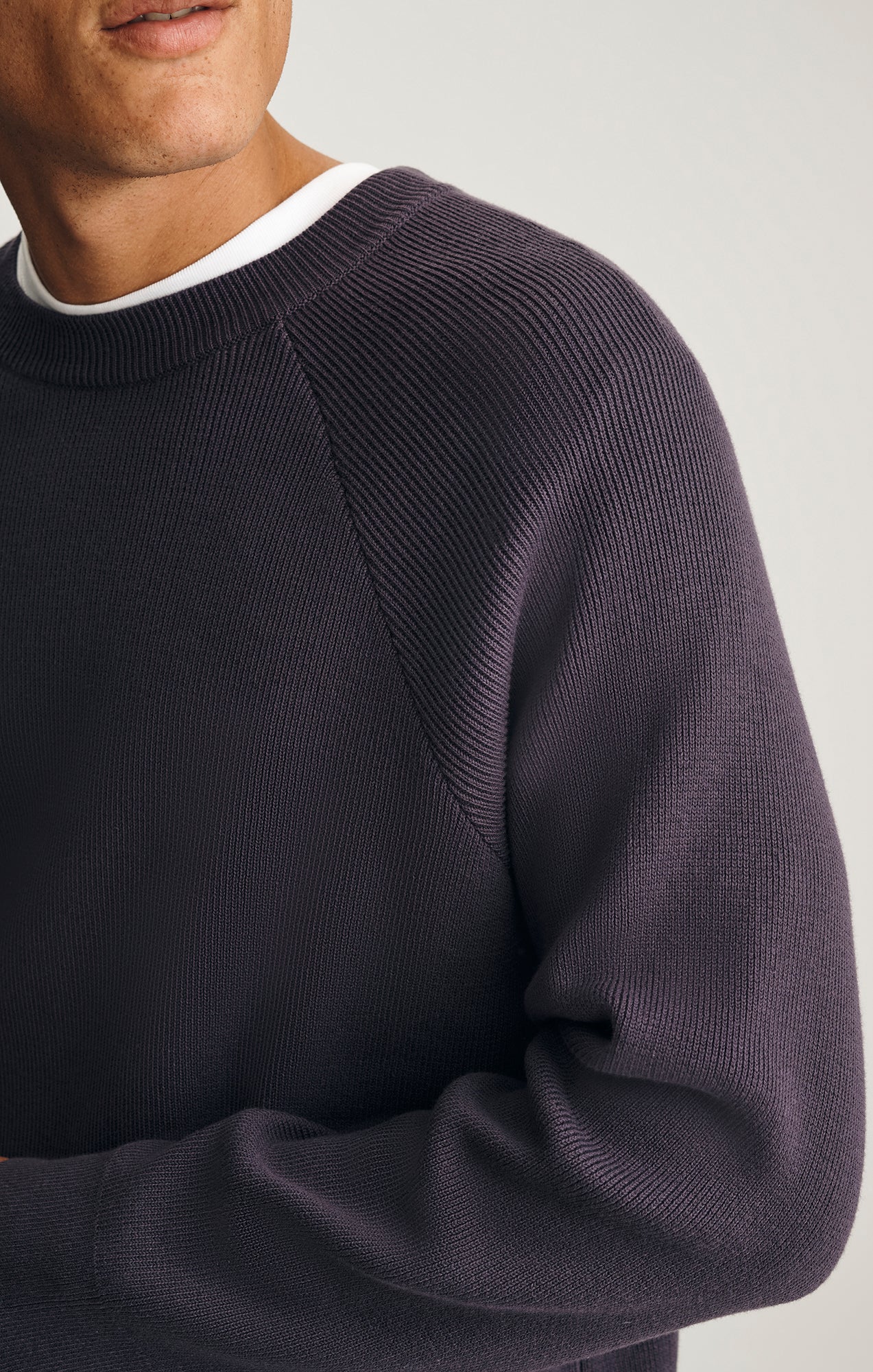 CREW NECK SWEATER IN NIGHTSHADE