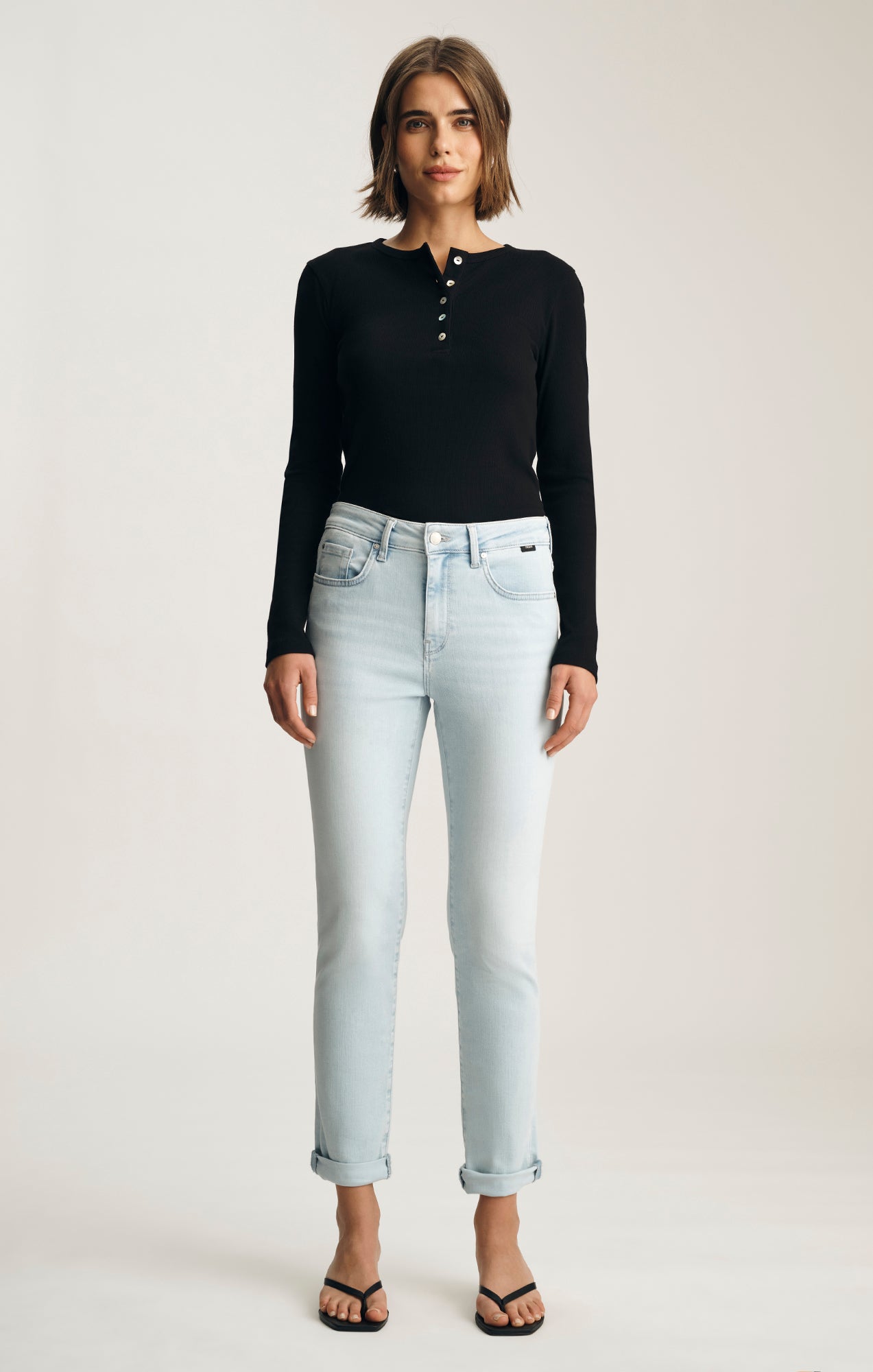 KATHLEEN SLIM BOYFRIEND IN BLEACHED FEATHER BLUE - Mavi Jeans