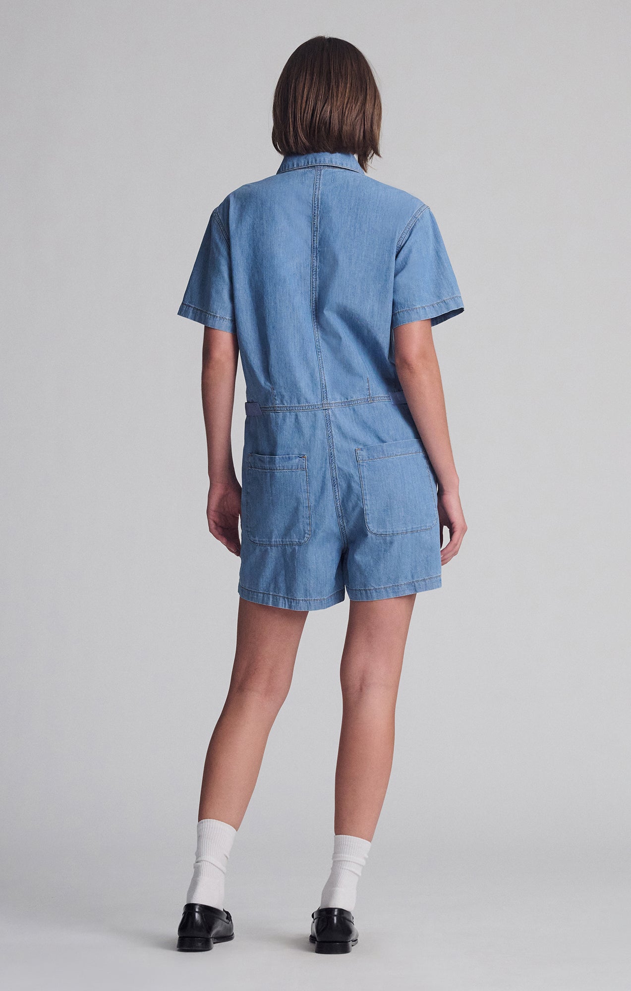 【soor ploom】denim rompers 2y Soor Ploom Oona Romper Grey Denim - 2y soorploom OonaRomper 2Y
