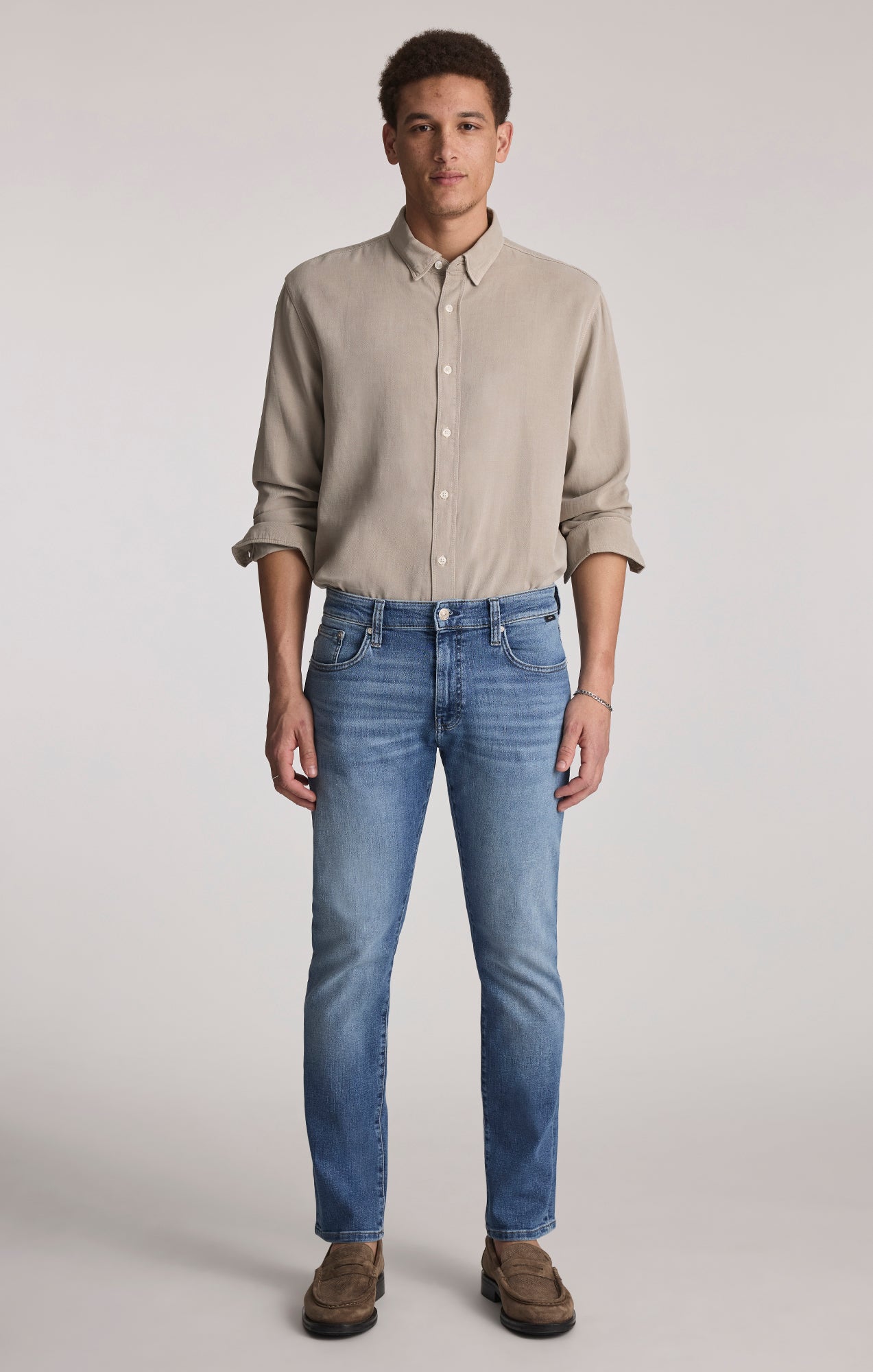 MARCUS SLIM STRAIGHT LEG IN LIGHT USED BRUSHED CLASSIC VINTAGE - Mavi Jeans