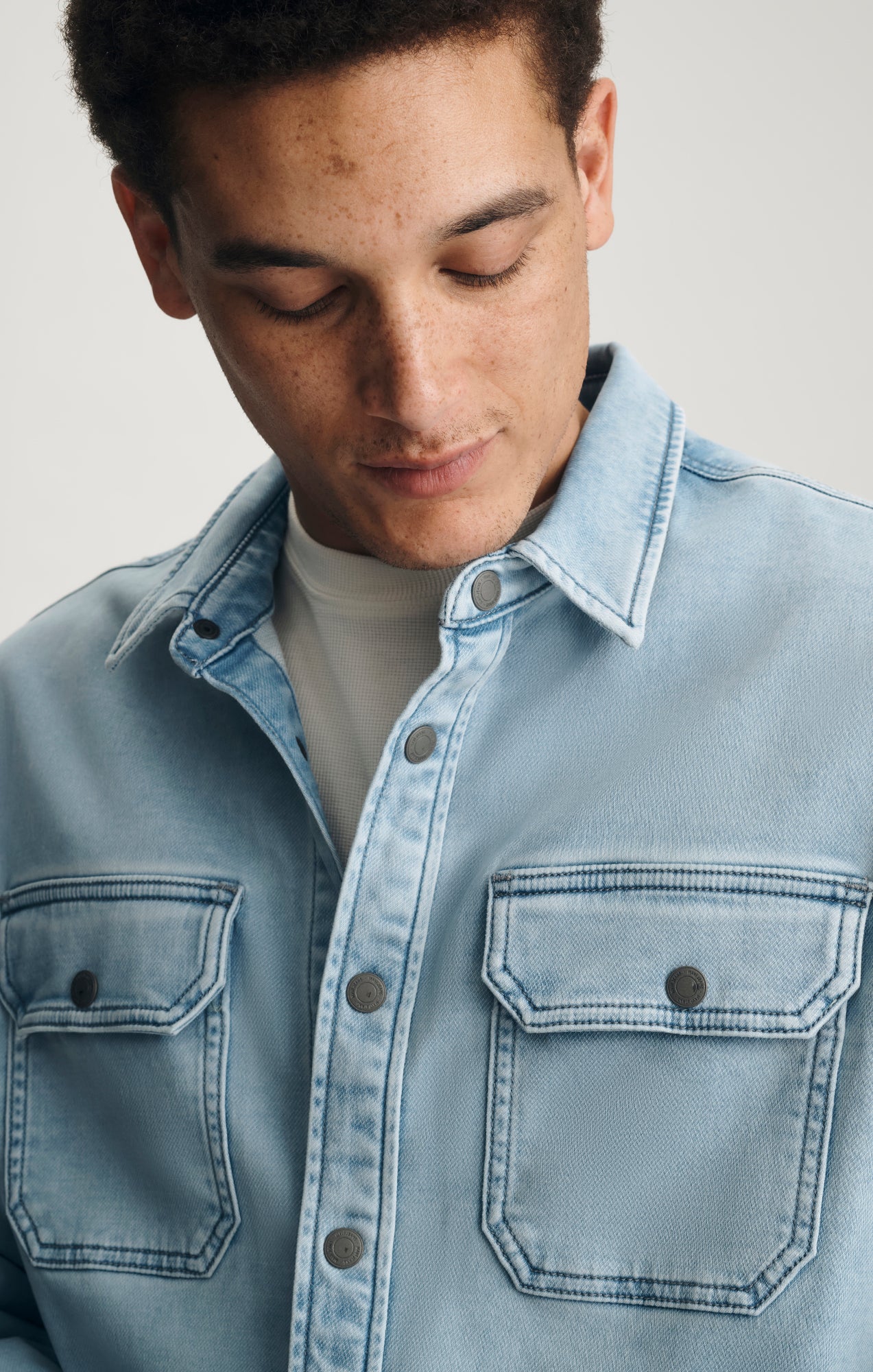 ASHER DENIM OVERSHIRT IN LIGHT BLUE EXPLORER - Mavi Jeans