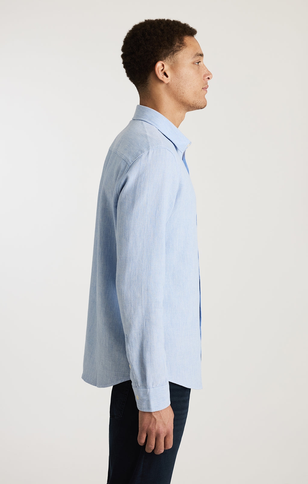 LONG SLEEVE BUTTON-UP SHIRT IN FROZEN FJORD