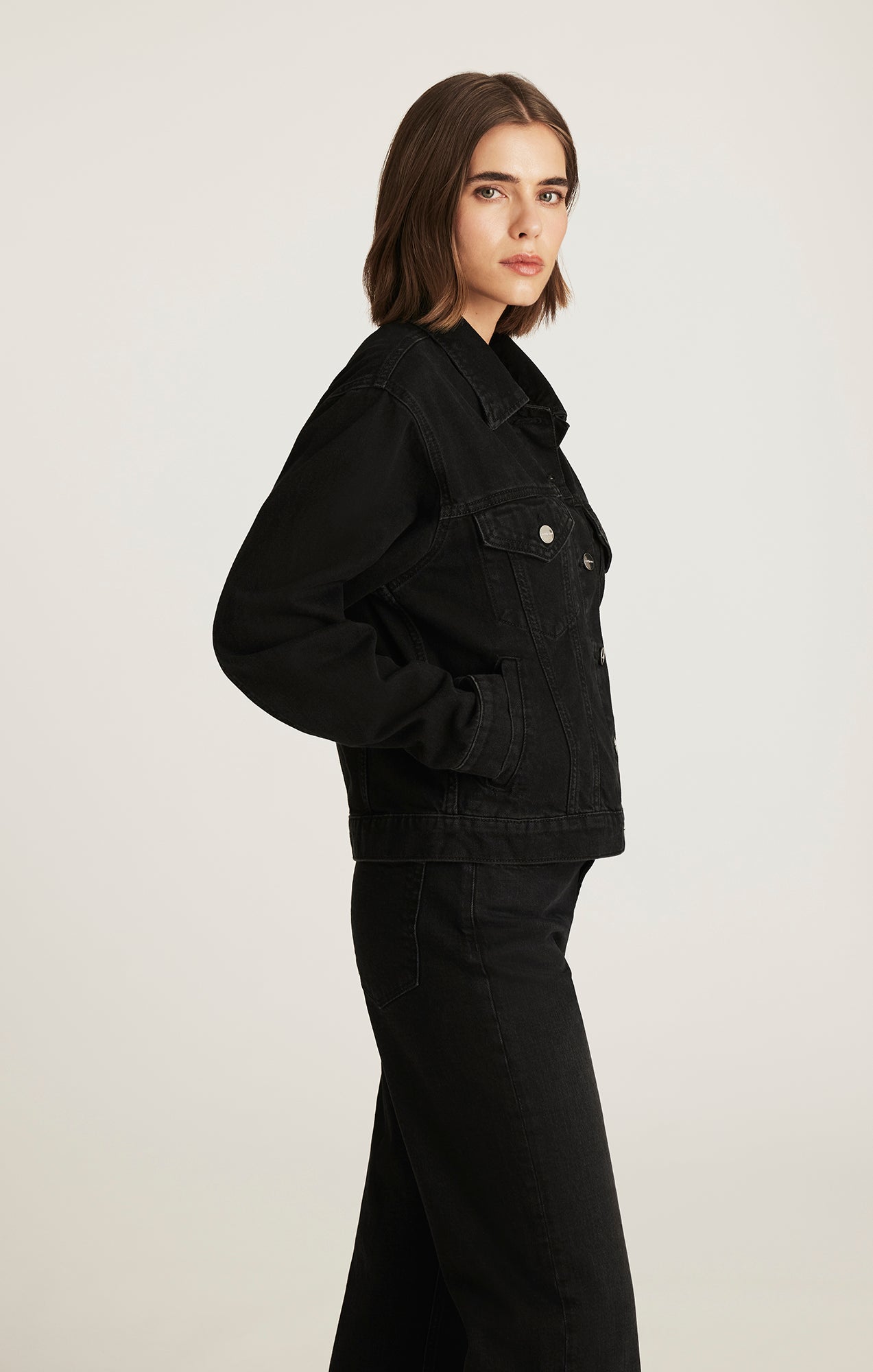 RUBY DENIM JACKET IN DARK SMOKE ICON - Mavi Jeans