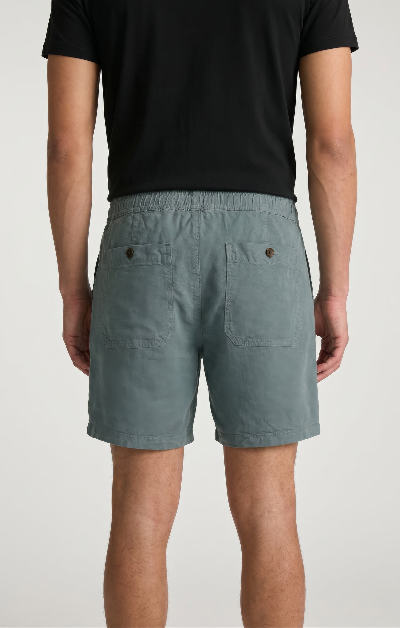 DAXON SHORTS IN TEAL LINEN