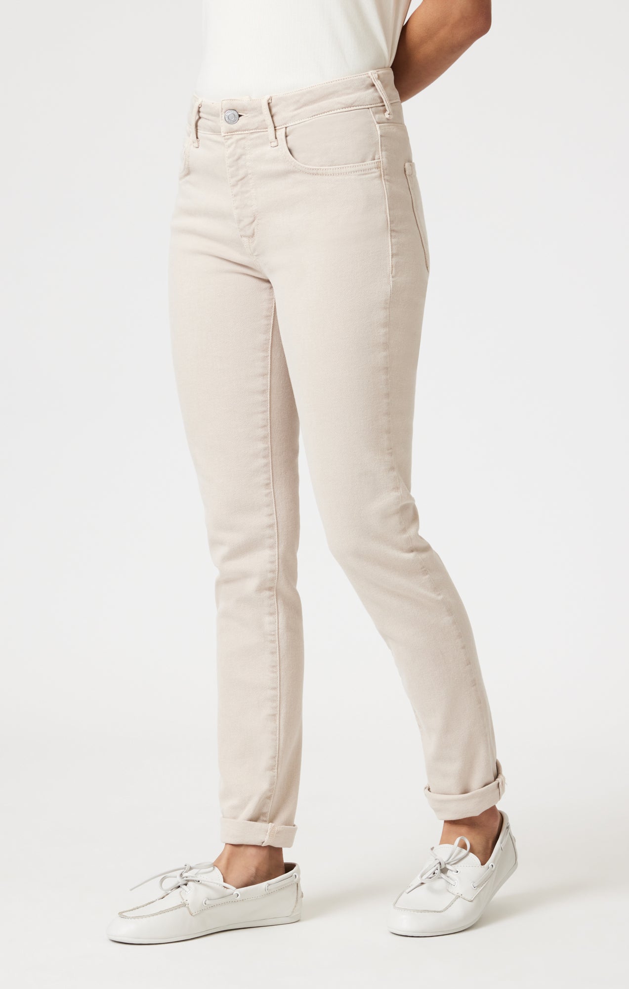 KATHLEEN SLIM BOYFRIEND IN BEIGE FLEX BLUE - Mavi Jeans
