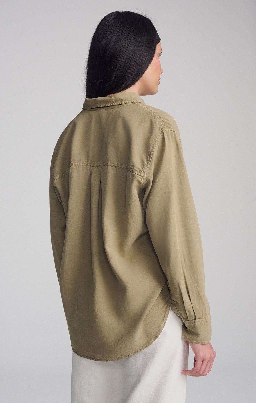 LONG SLEEVE BUTTON-UP SHIRT IN CHINCHILLA - Mavi Jeans