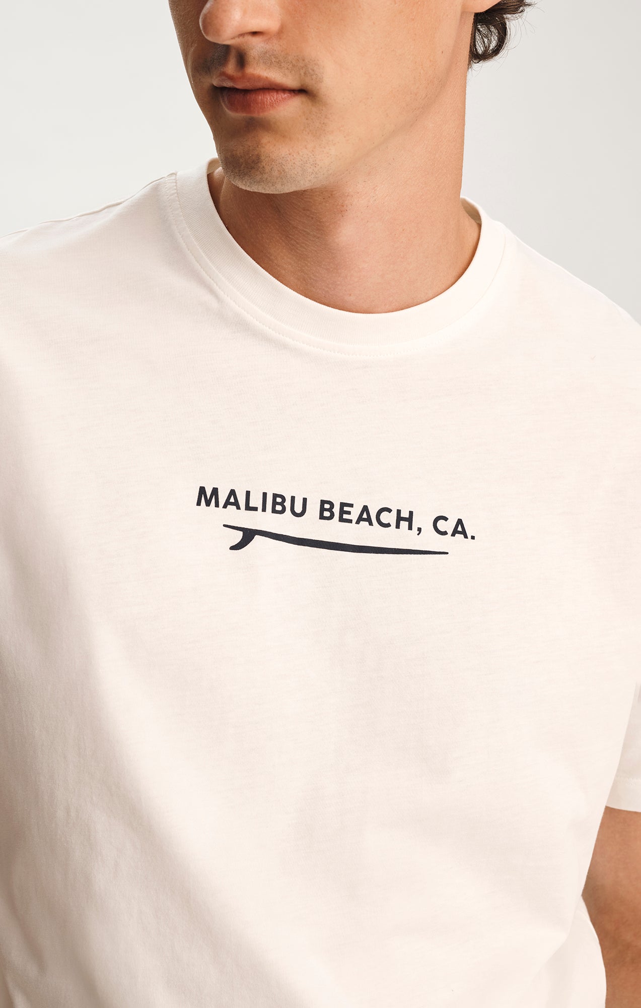 MALIBU GRAPHIC T-SHIRT IN ANTIQUE WHITE - Mavi Jeans