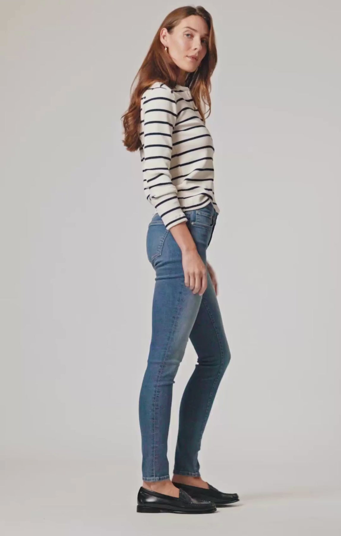 ALEXA SKINNY IN DARK BRUSHED TRIBECA - Mavi Jeans