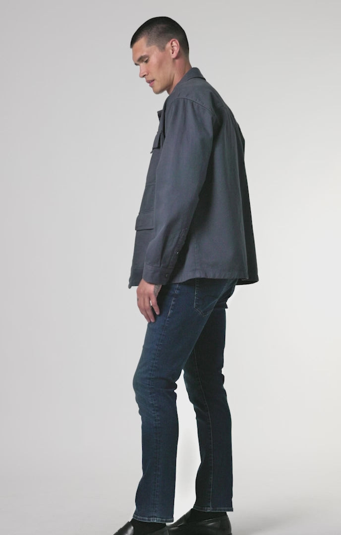 MARCUS SLIM STRAIGHT LEG IN DEEP BRUSHED FEATHER BLUE - Mavi Jeans
