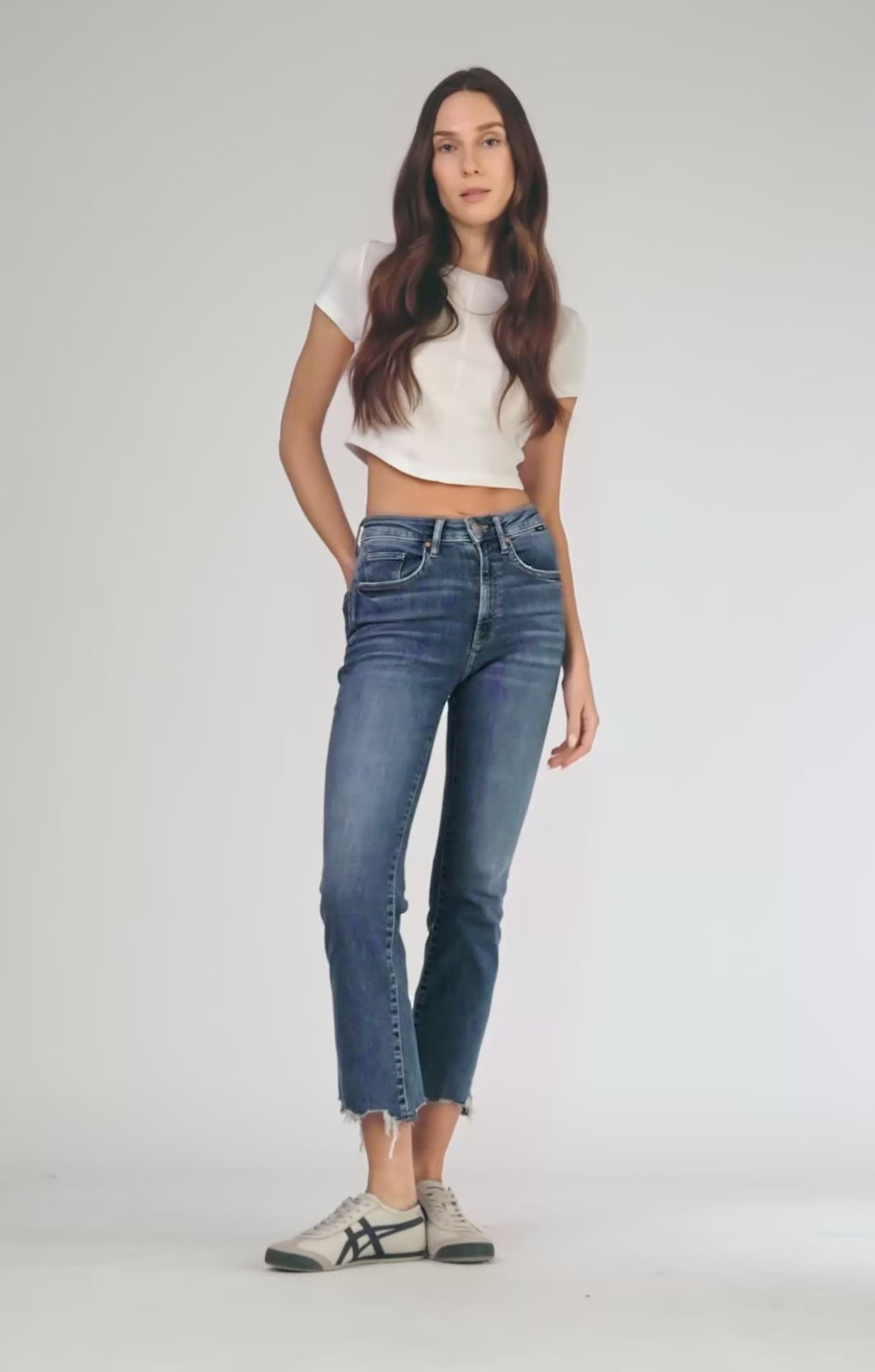 ANIKA CROP FLARE IN MID FLEX BLUE - Mavi Jeans
