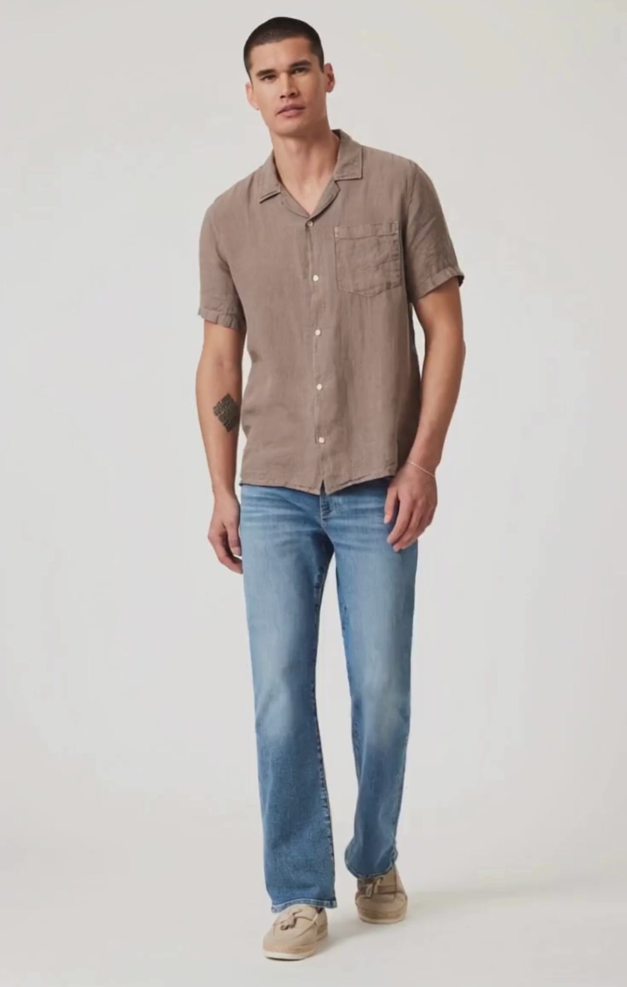 JOSH BOOTCUT IN MID BRUSHED CLASSIC BLUE - Mavi Jeans