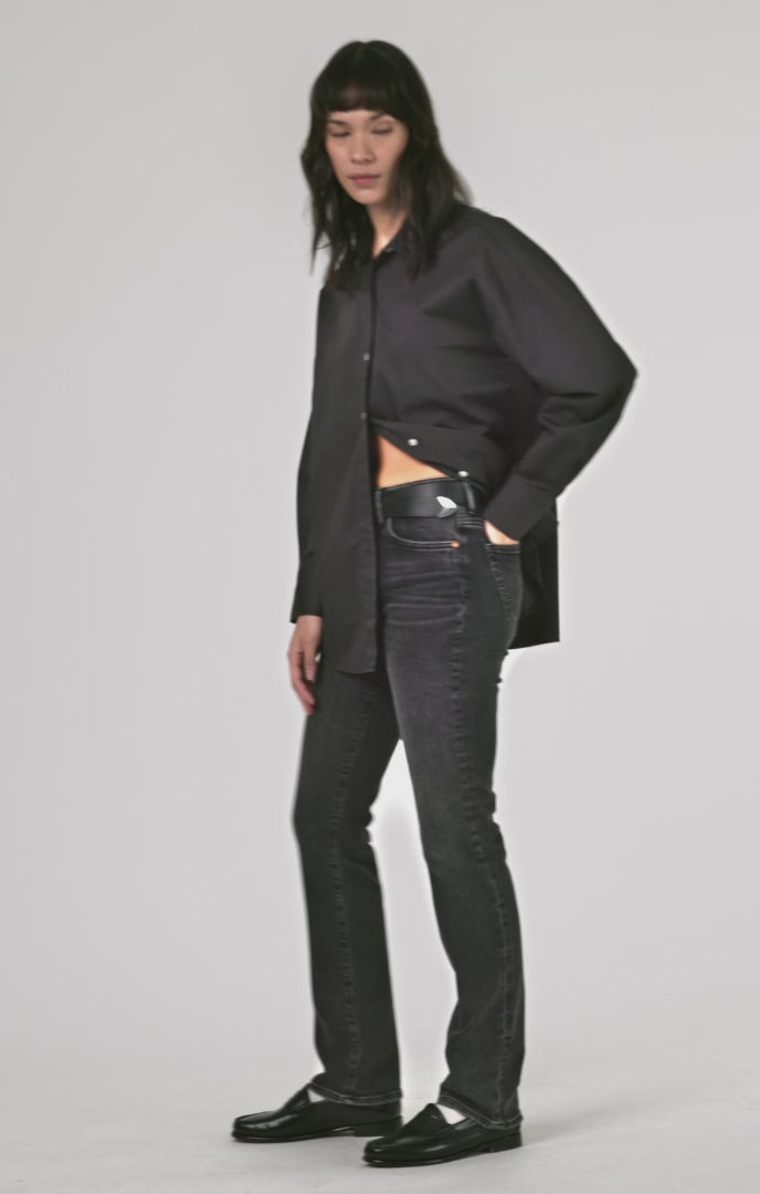 KENDRA STRAIGHT LEG IN SMOKE BRUSHED FLEX BLUE - Mavi Jeans