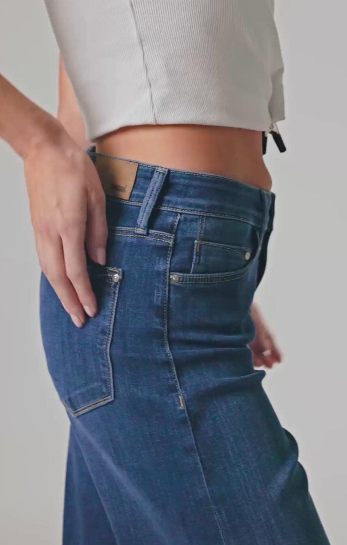 PALOMA WIDE LEG IN MID BRUSHED SUPERSOFT - Mavi Jeans