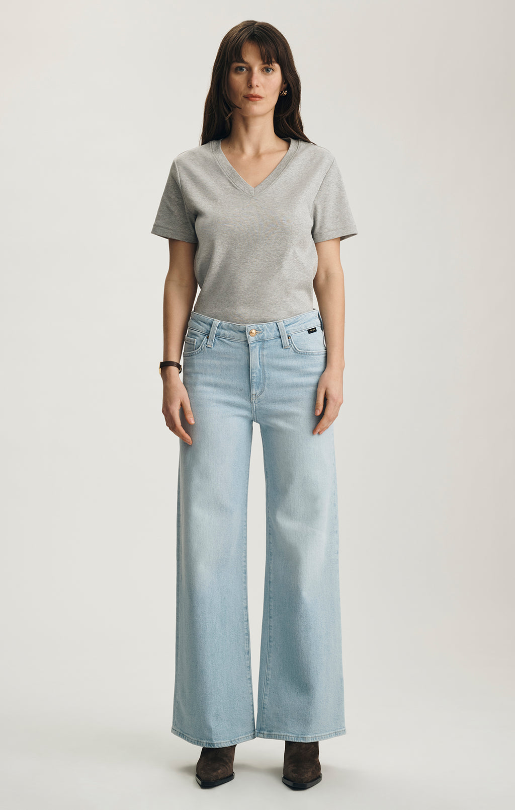 PALOMA WIDE LEG IN LIGHT BRUSHED GOLD PREMIUM - Mavi Jeans