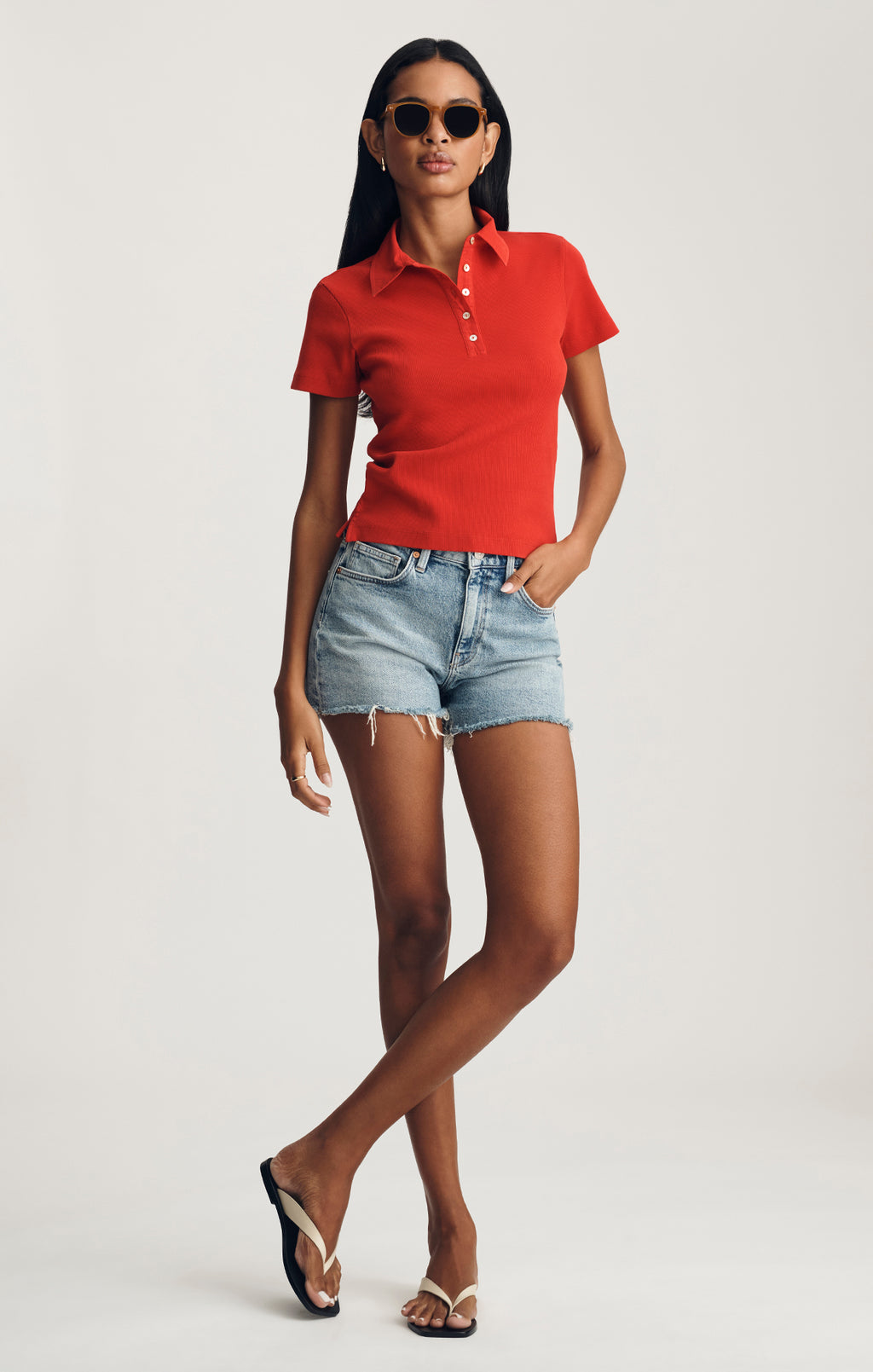 POLO T-SHIRT IN RED - Mavi Jeans