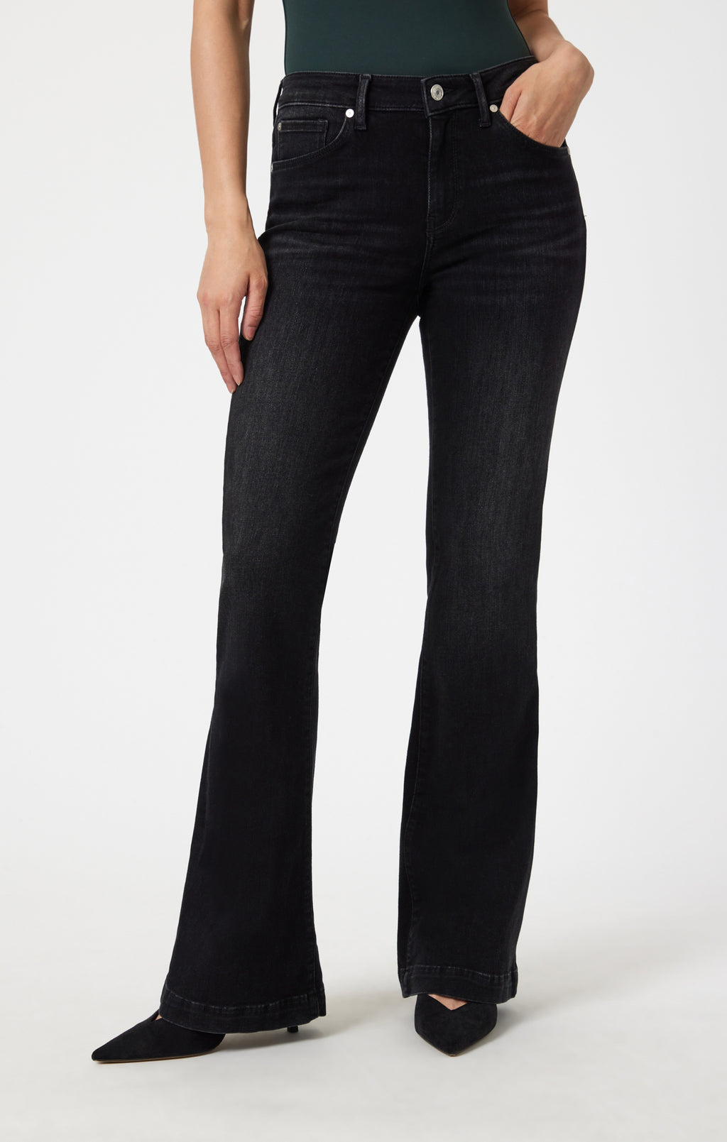 SYDNEY FLARE IN SMOKE BRUSHED FEATHER BLUE - Mavi Jeans
