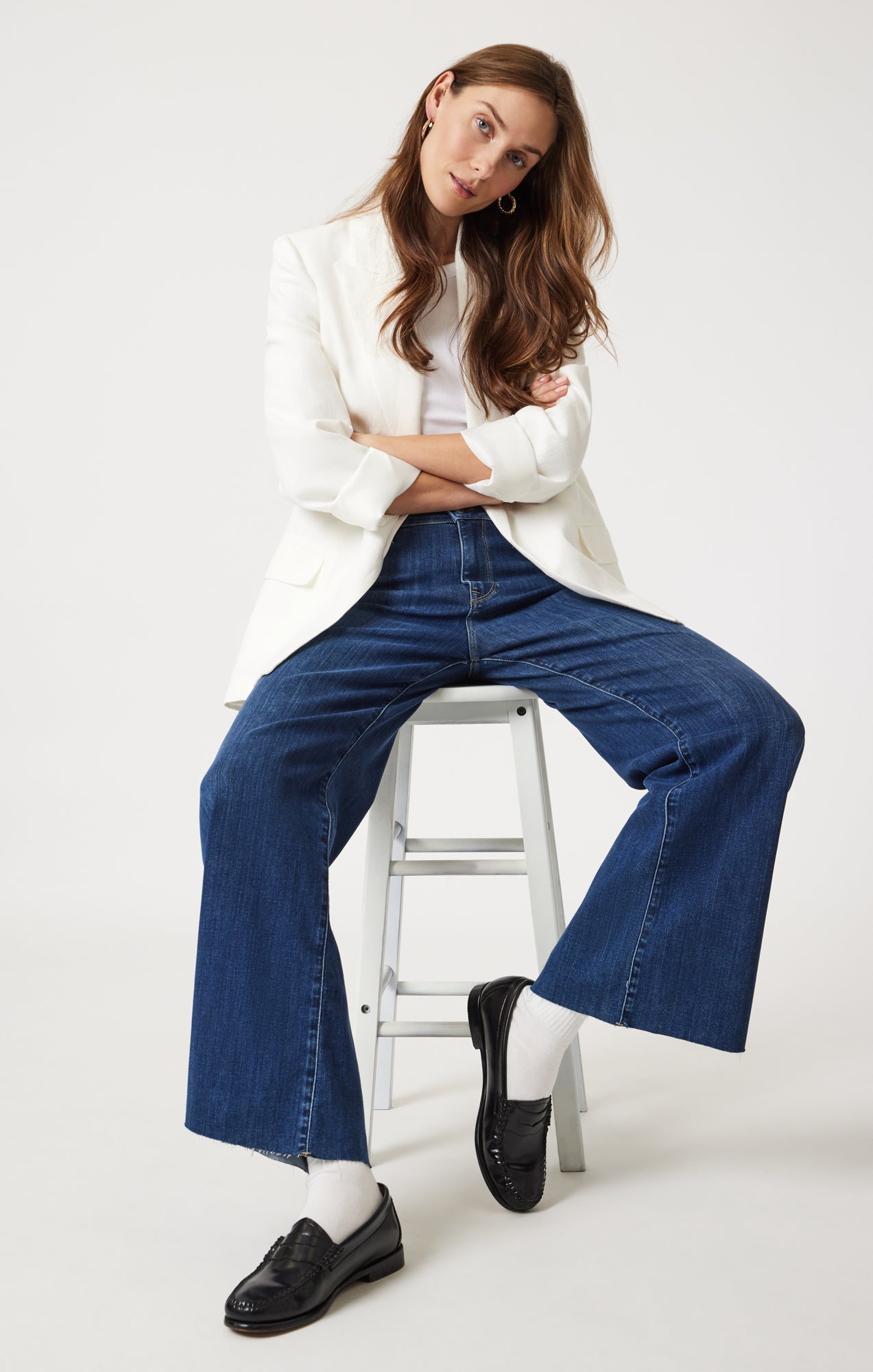 Mavi Women's Paloma Wide Leg In Mid Brushed Supersoft – Mavi Jeans
