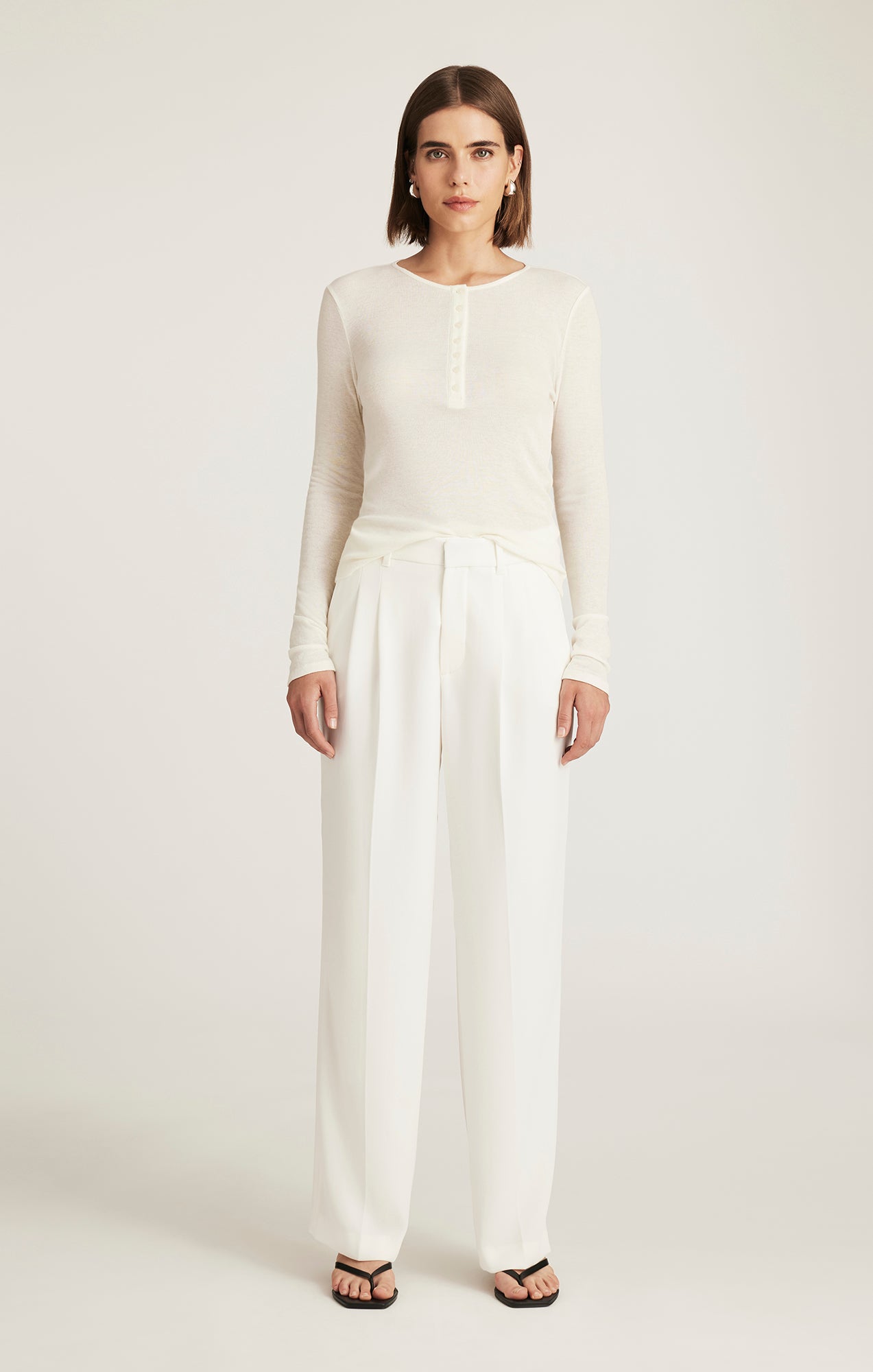 EDITION STRAIGHT LEG PANTS IN COCONUT MILK