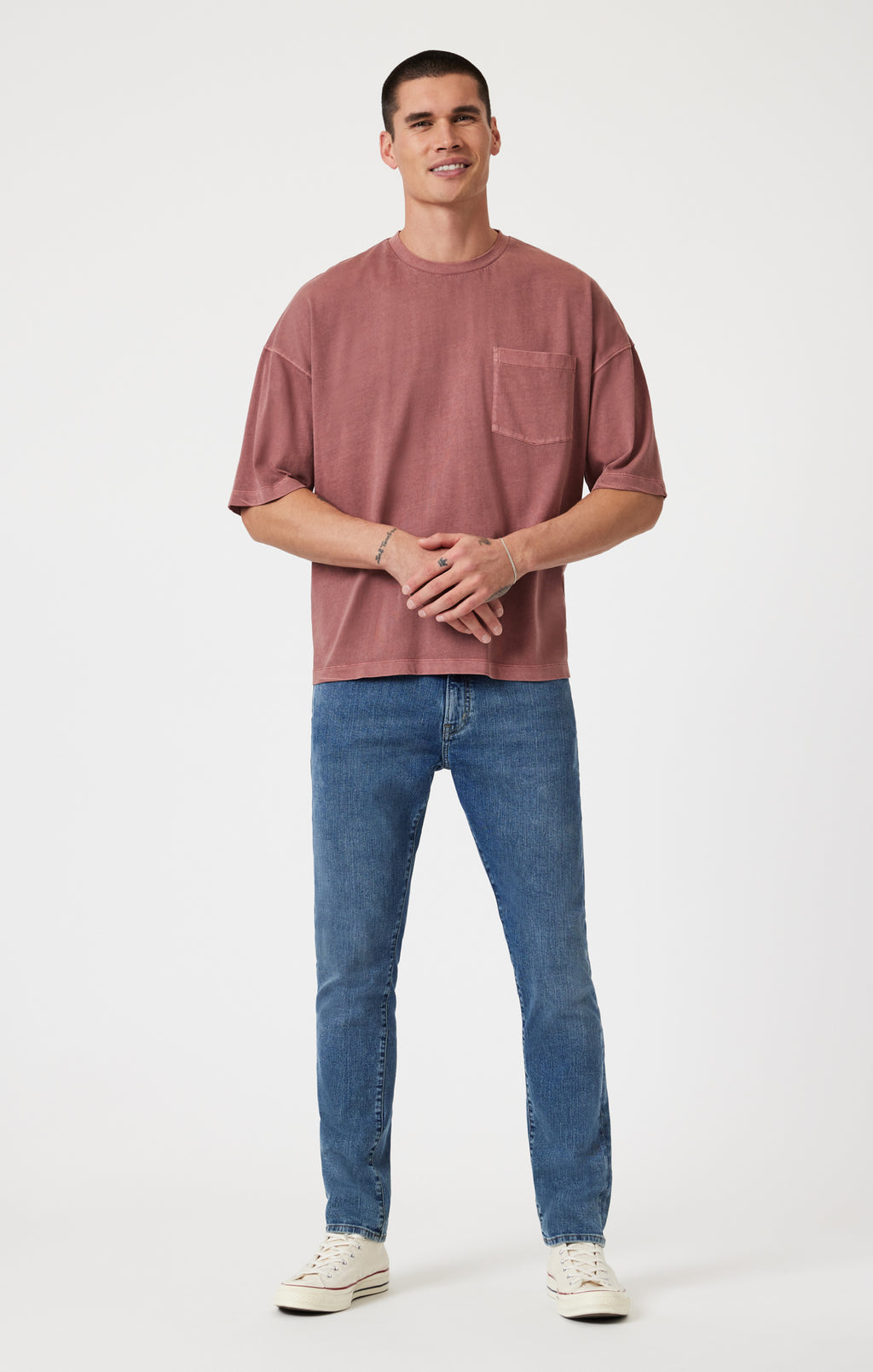 MARCUS SLIM STRAIGHT LEG IN LIGHT BRUSHED SELVEDGE - Mavi Jeans