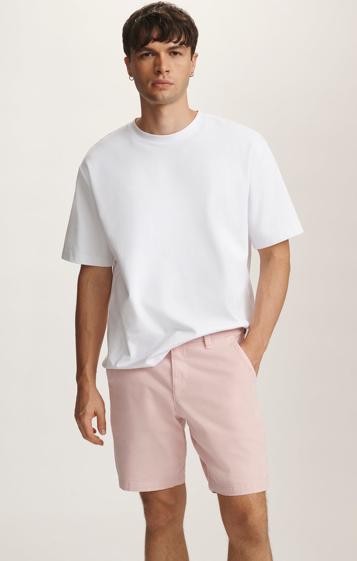 NOAH SHORTS IN FLAMINGO CASUAL TWILL - Mavi Jeans