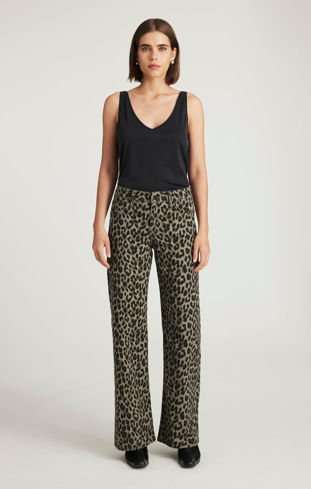 SABRINA WIDE LEG IN GREEN LEO DENIM - Mavi Jeans