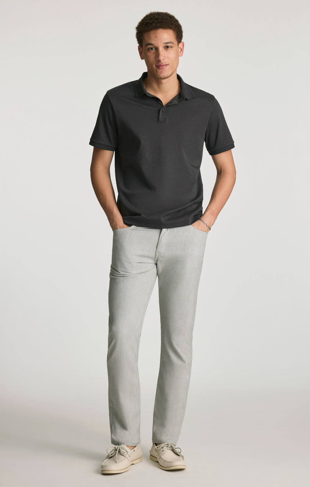 MARCUS SLIM STRAIGHT LEG IN PEWTER FANCY