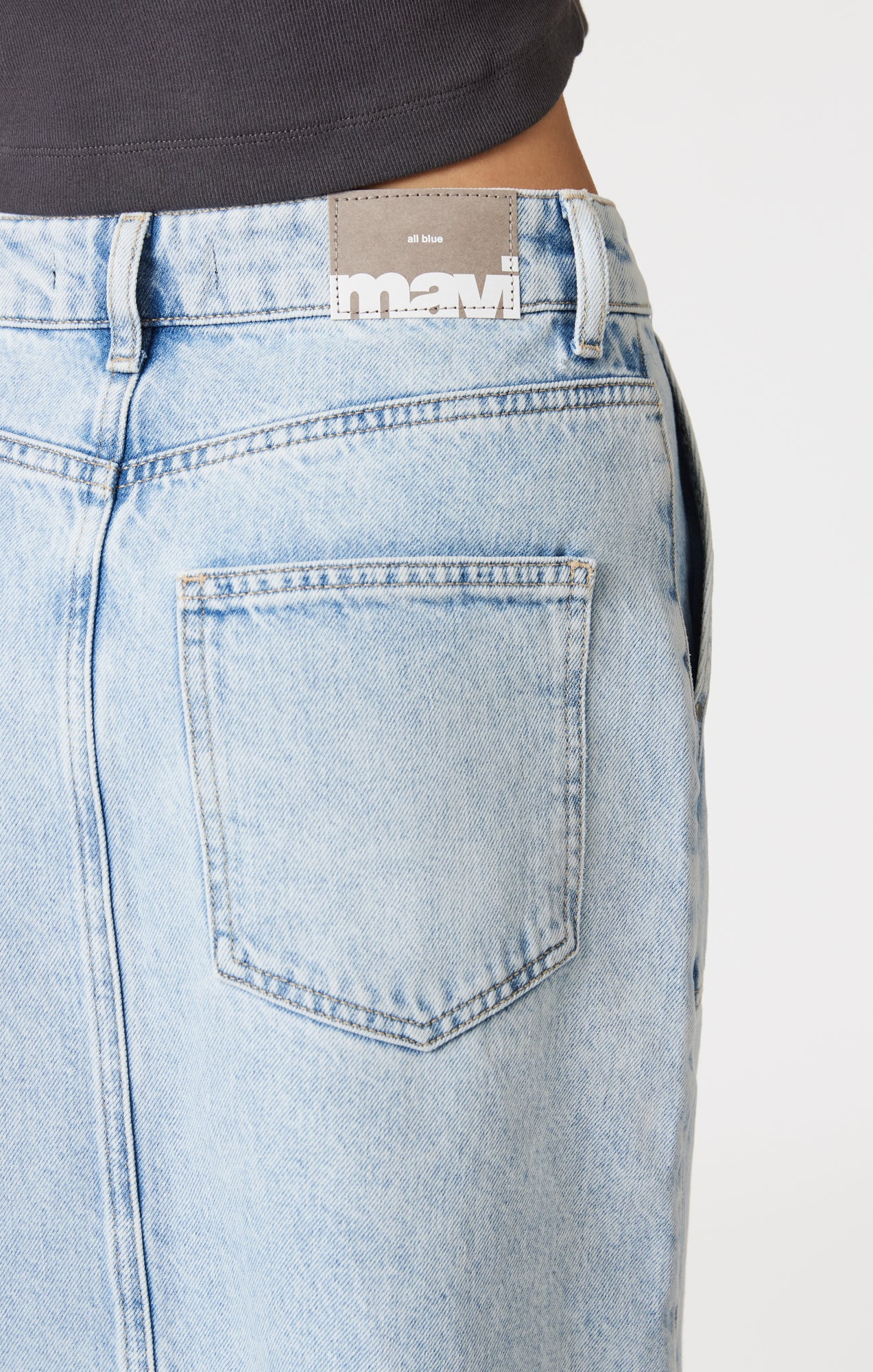 SAVINA DENIM SKIRT IN BLEACHED WELL BLUE - Mavi Jeans