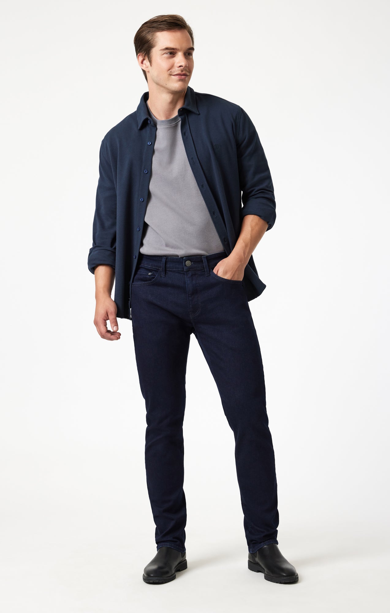 JAKE SLIM LEG IN RINSE SUPERMOVE - Mavi Jeans