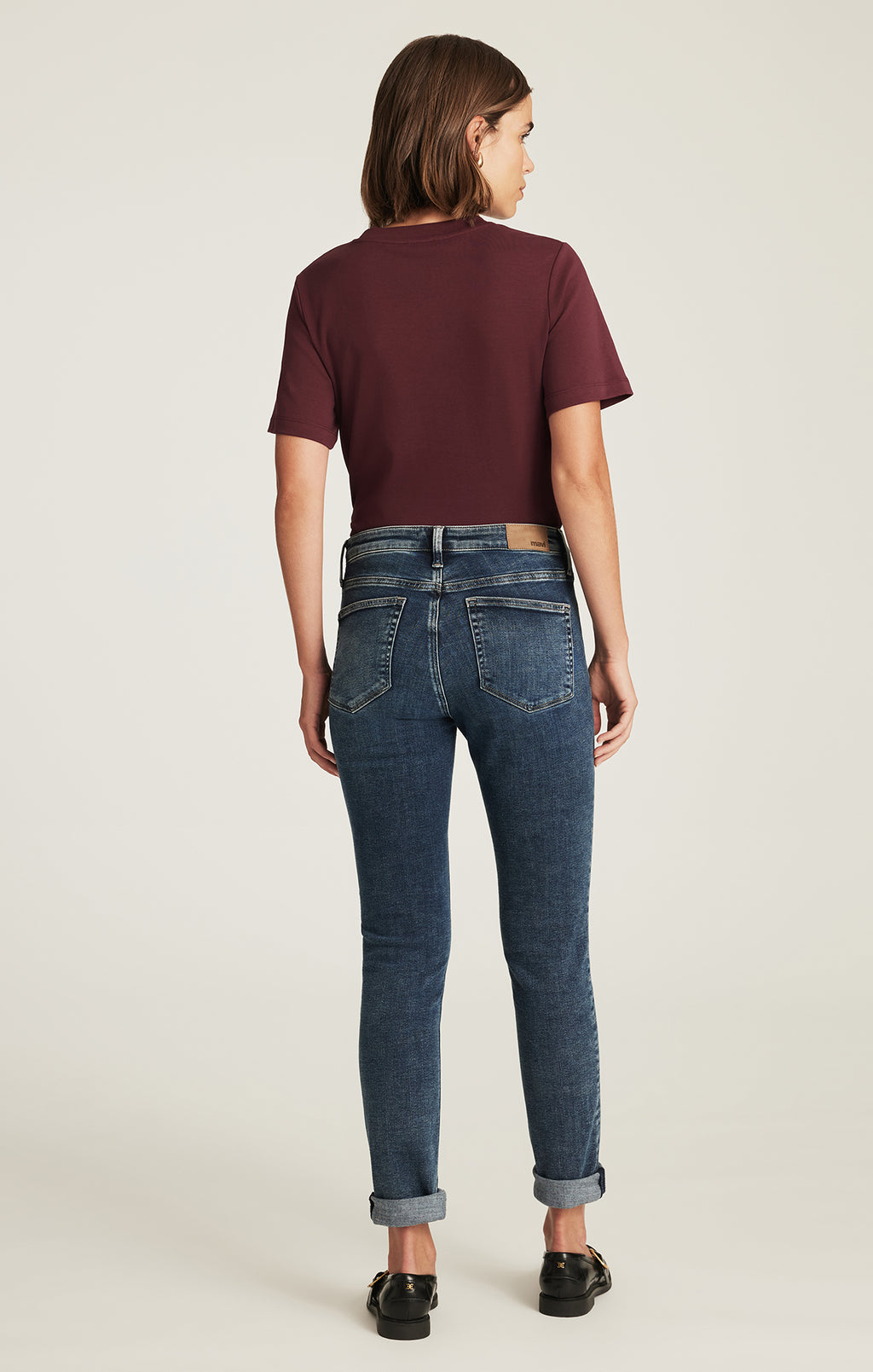 KATHLEEN SLIM BOYFRIEND IN USED BRUSHED FEATHER BLUE - Mavi Jeans