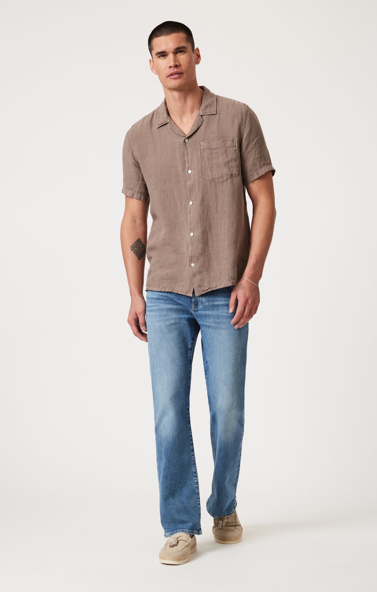 JOSH BOOTCUT IN MID BRUSHED CLASSIC BLUE - Mavi Jeans