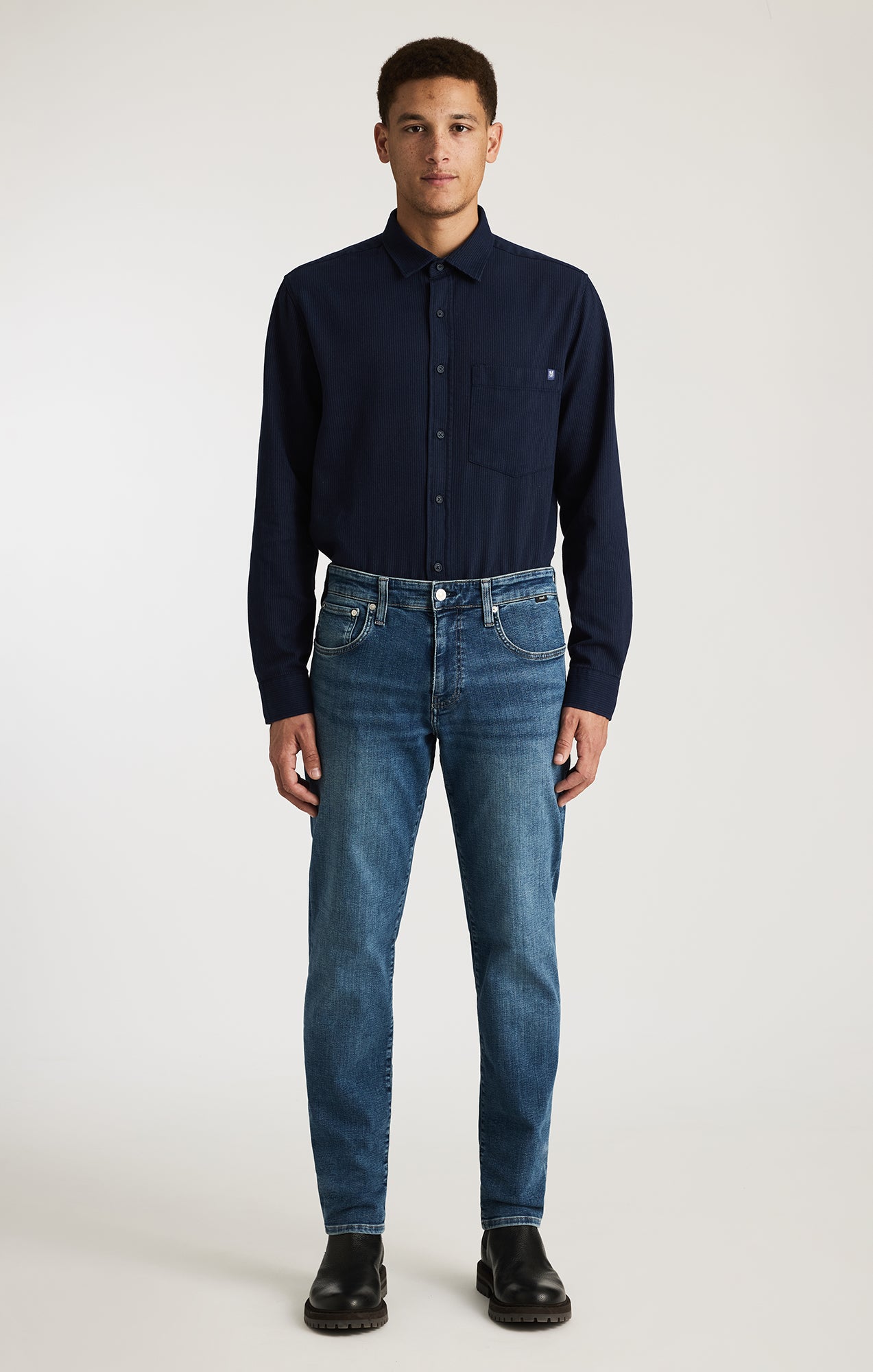 MARVIN RELAXED TAPERED LEG IN MID BRUSHED CLASSIC VINTAGE