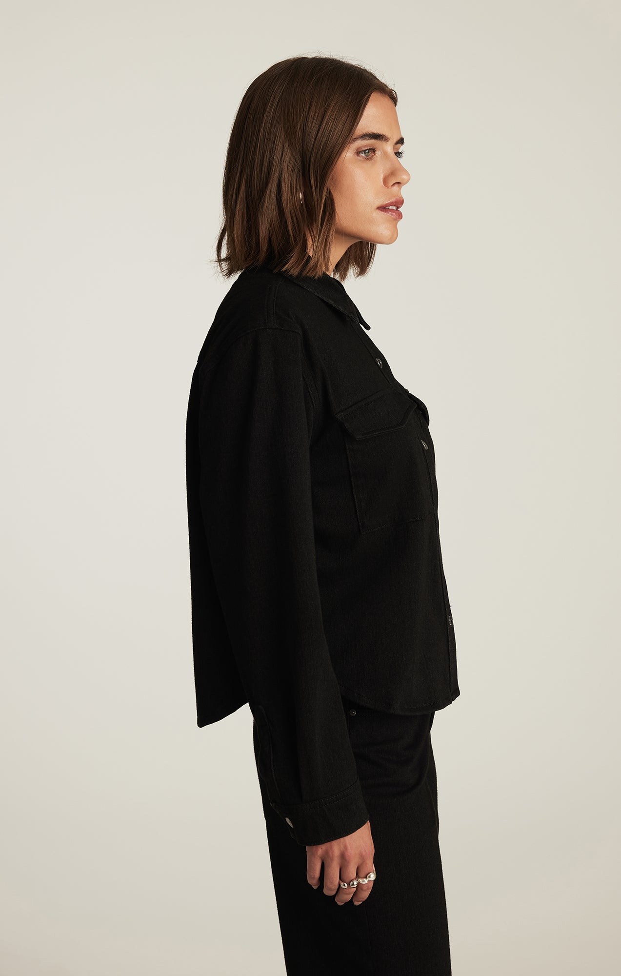 TIA DENIM SHIRT IN BLACK MOVE - Mavi Jeans