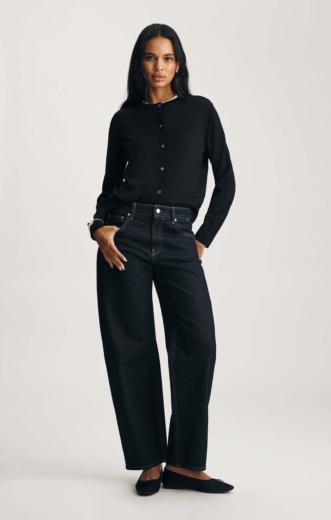 EDITION WOOL CARDIGAN IN BLACK
